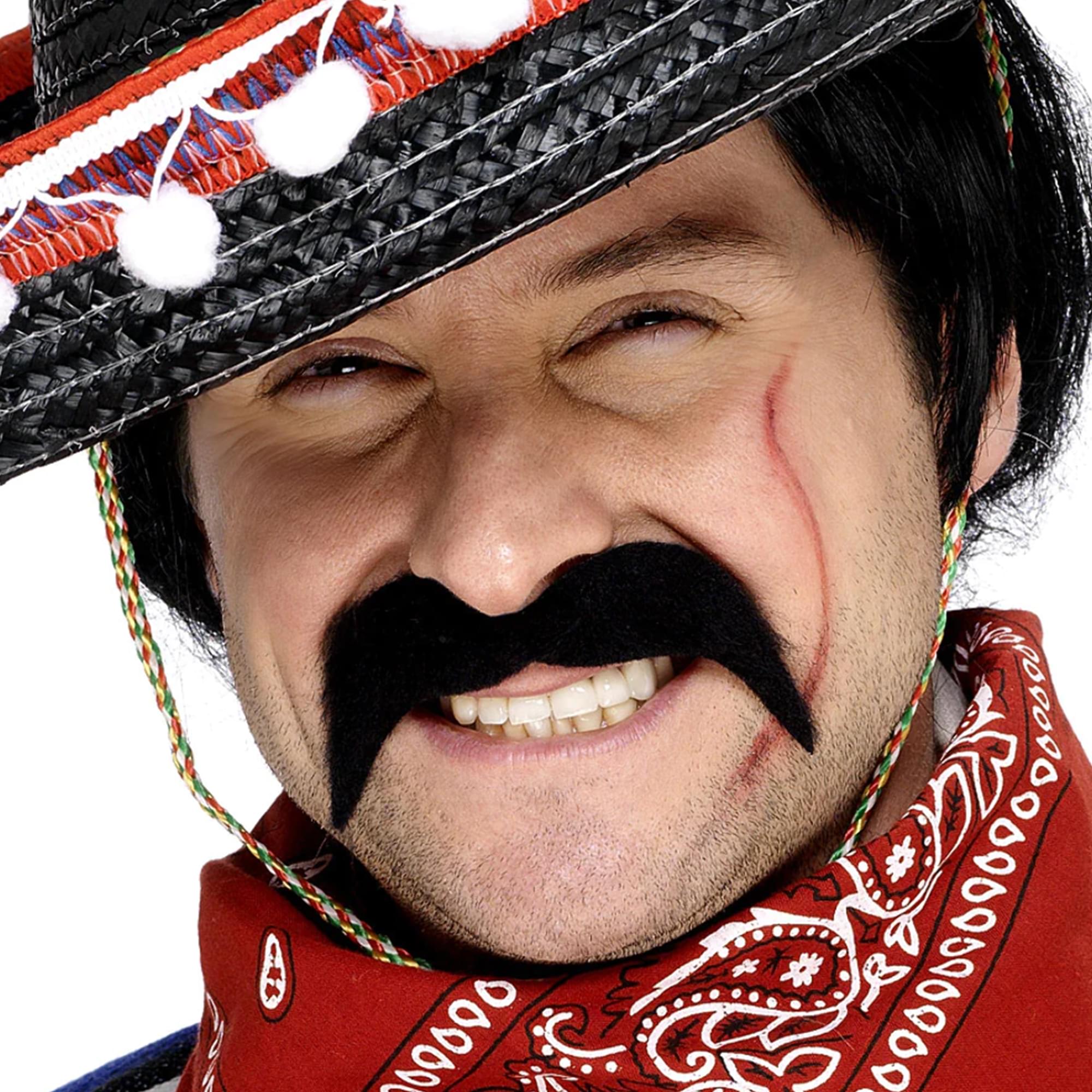 Mexican Black Moustache Costume Accessory