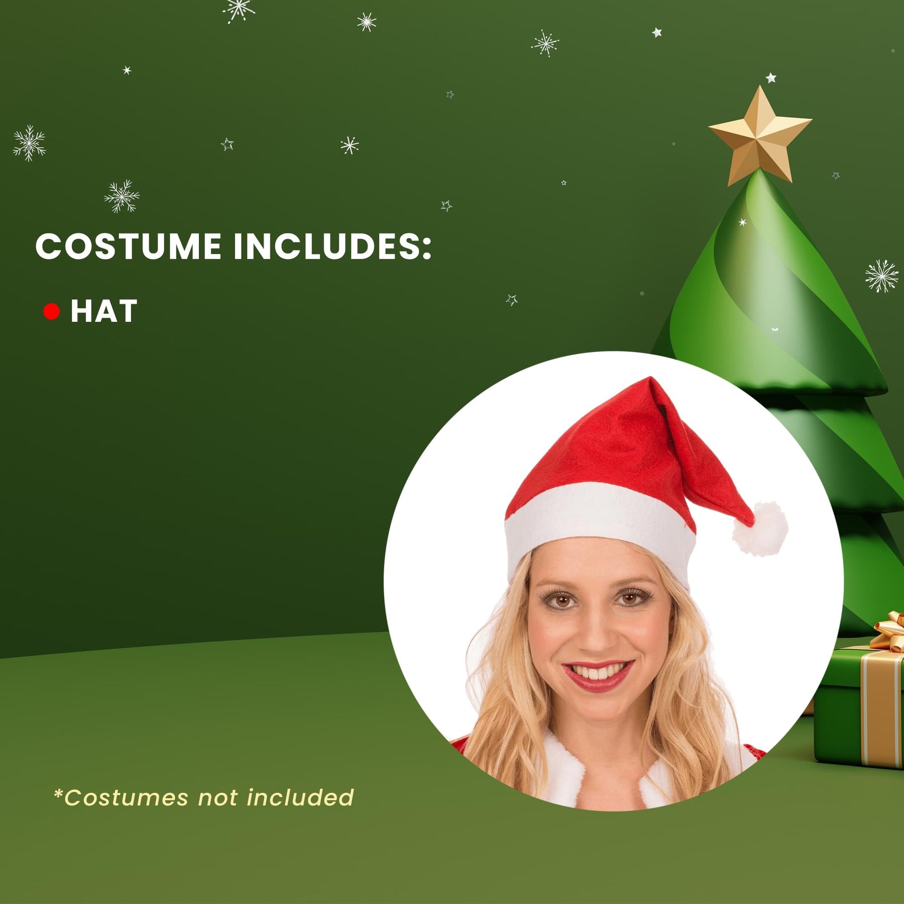Fleece Santa Hat Costume Accessory