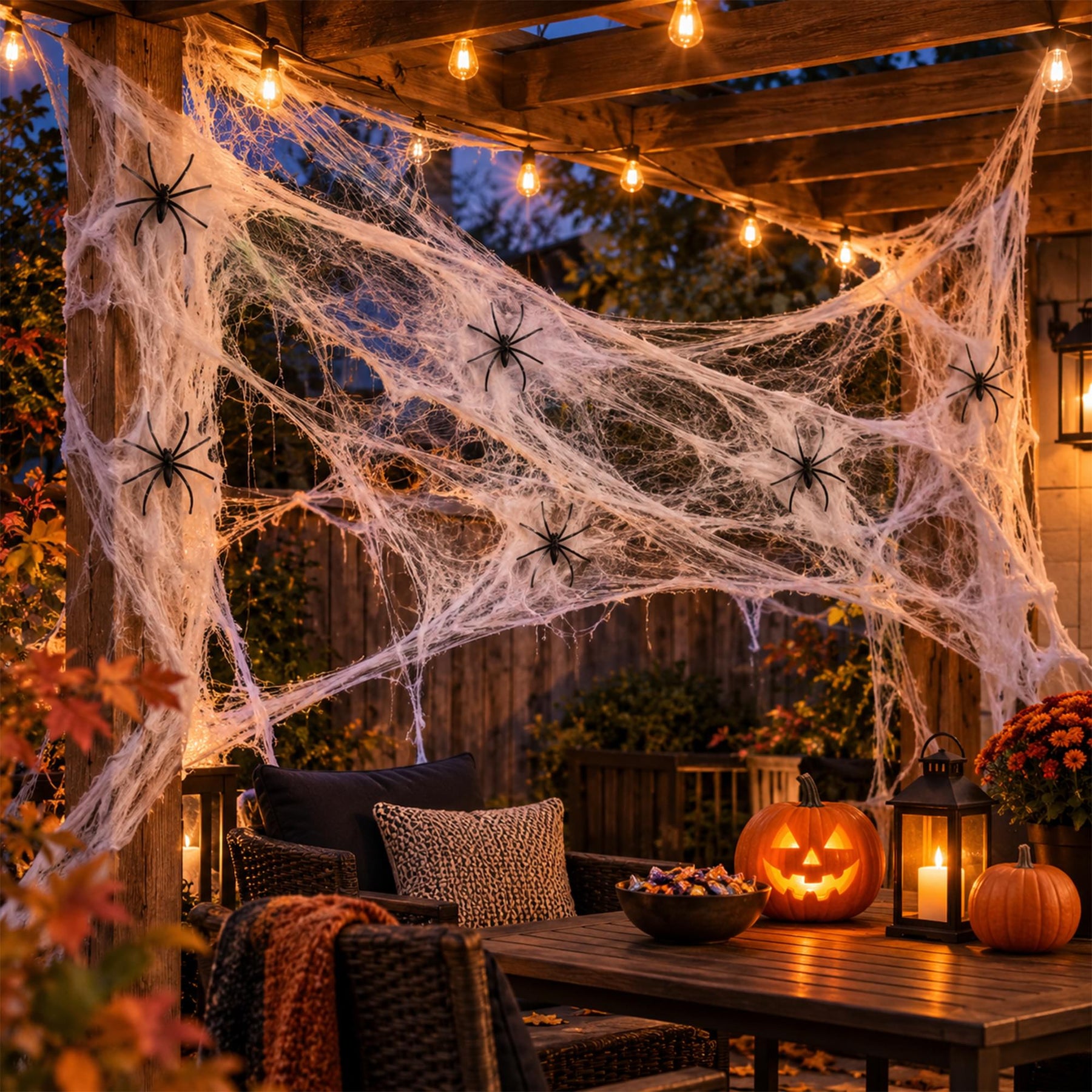 Jumbo White Spider Web