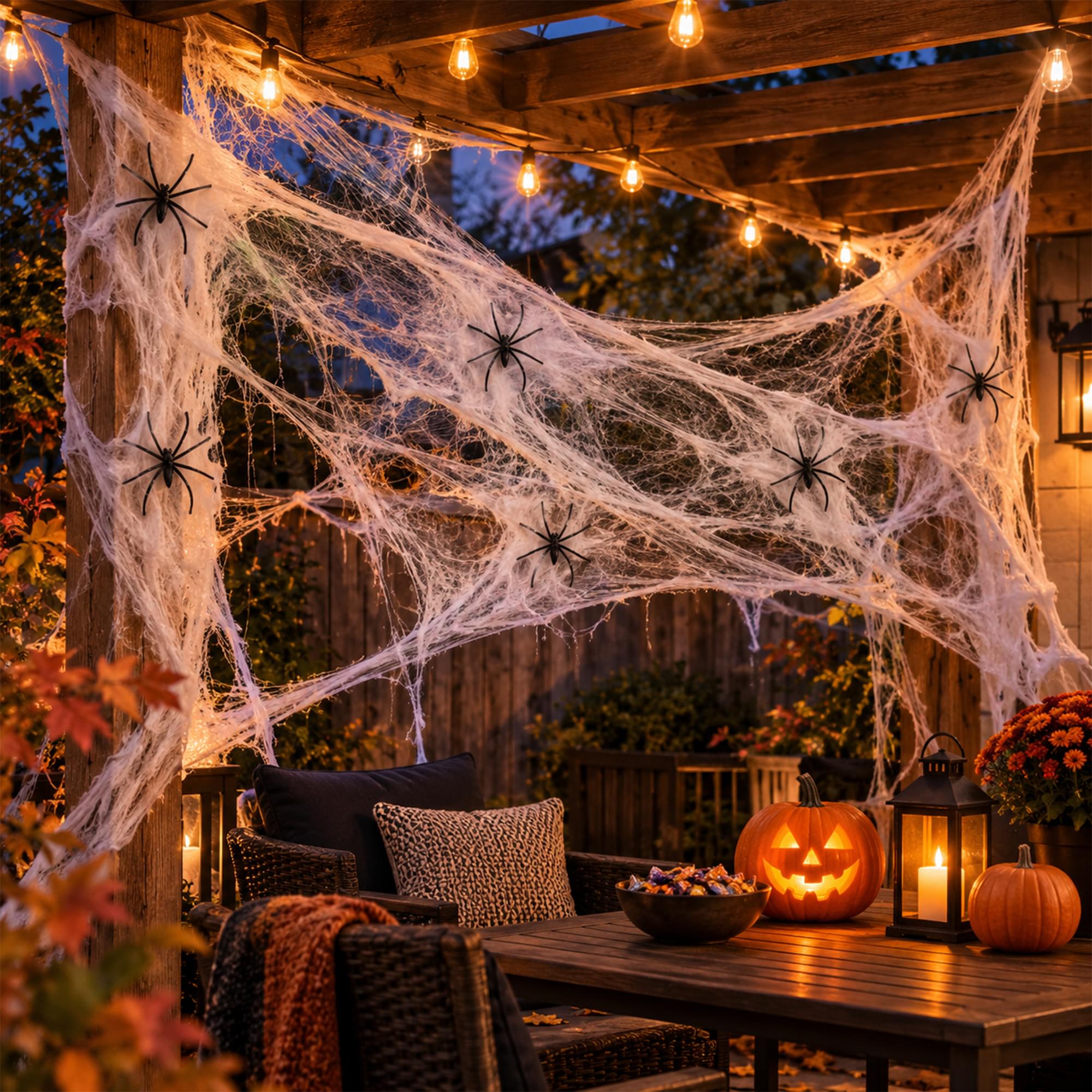 Jumbo White Spider Web