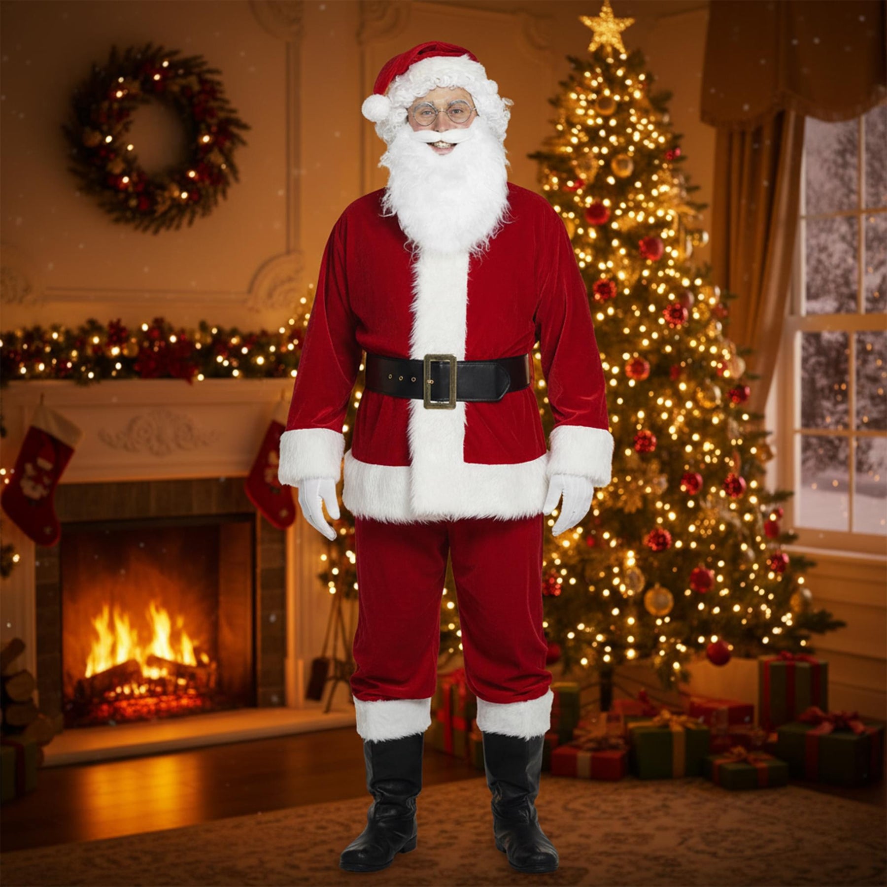 Santa White Beard Costume Accessory