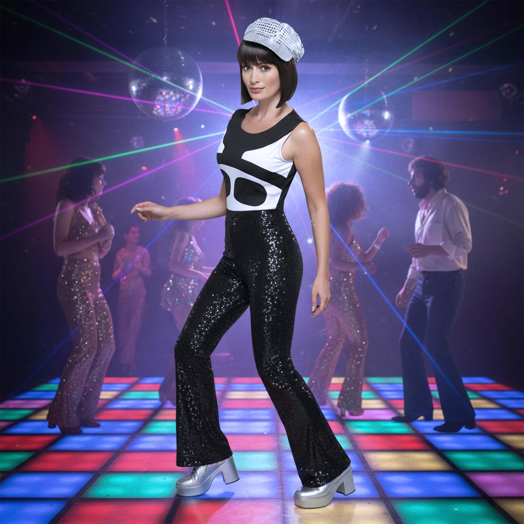Silver Disco Hat Costume Accessory