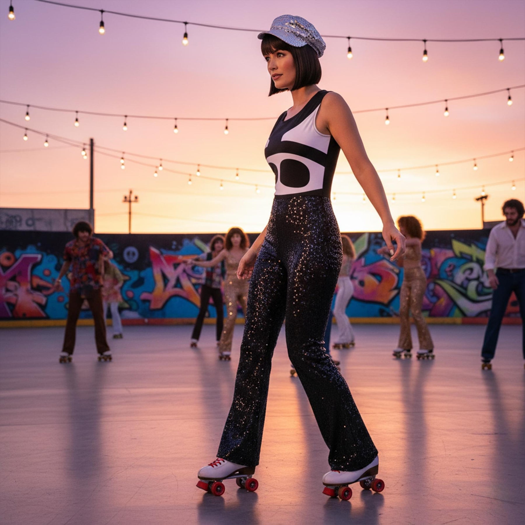 Silver Disco Hat Costume Accessory