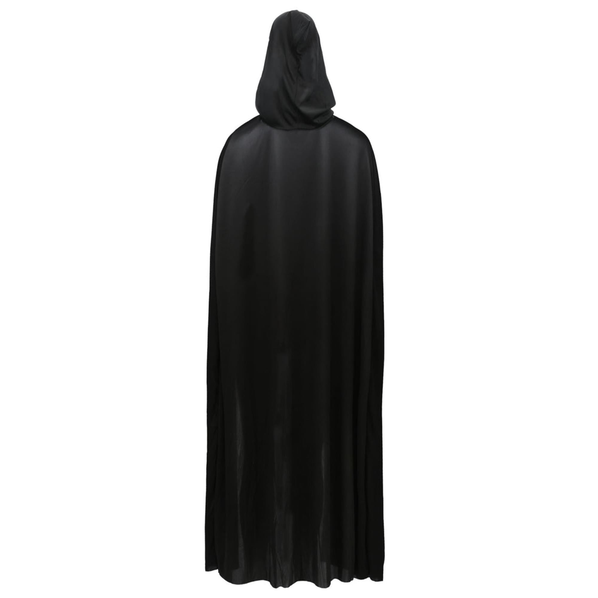 Black Hooded Cape Adult Costume Accessory