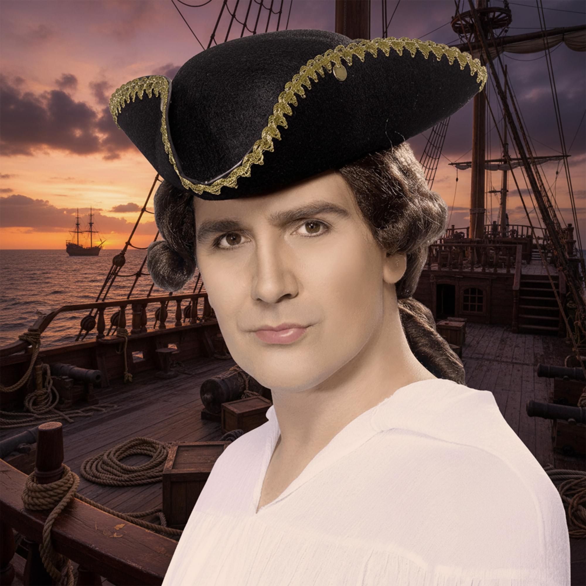 Tricorn Pirate Hat Costume Accessory