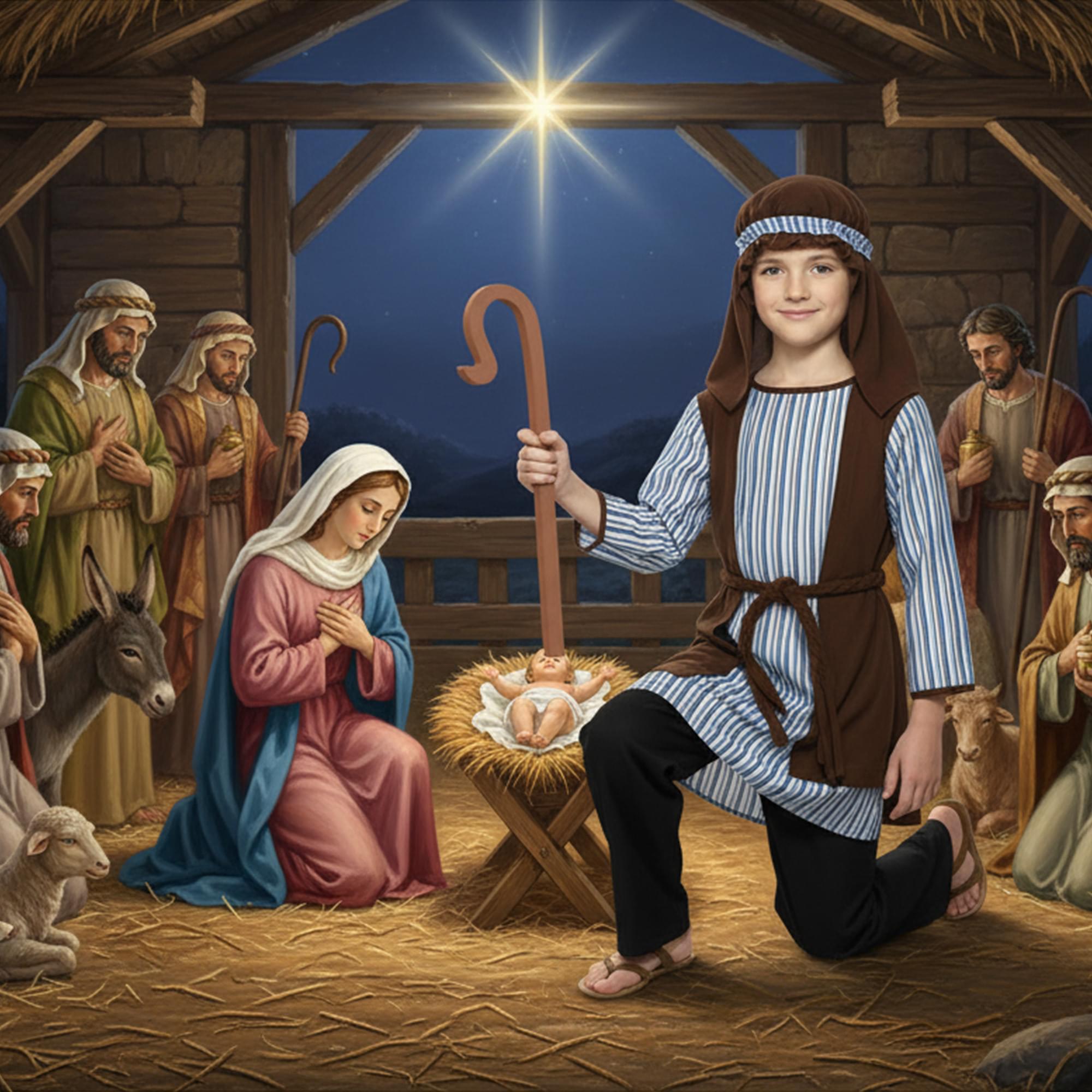 Shepherd Nativity with Staff Costume Accessory