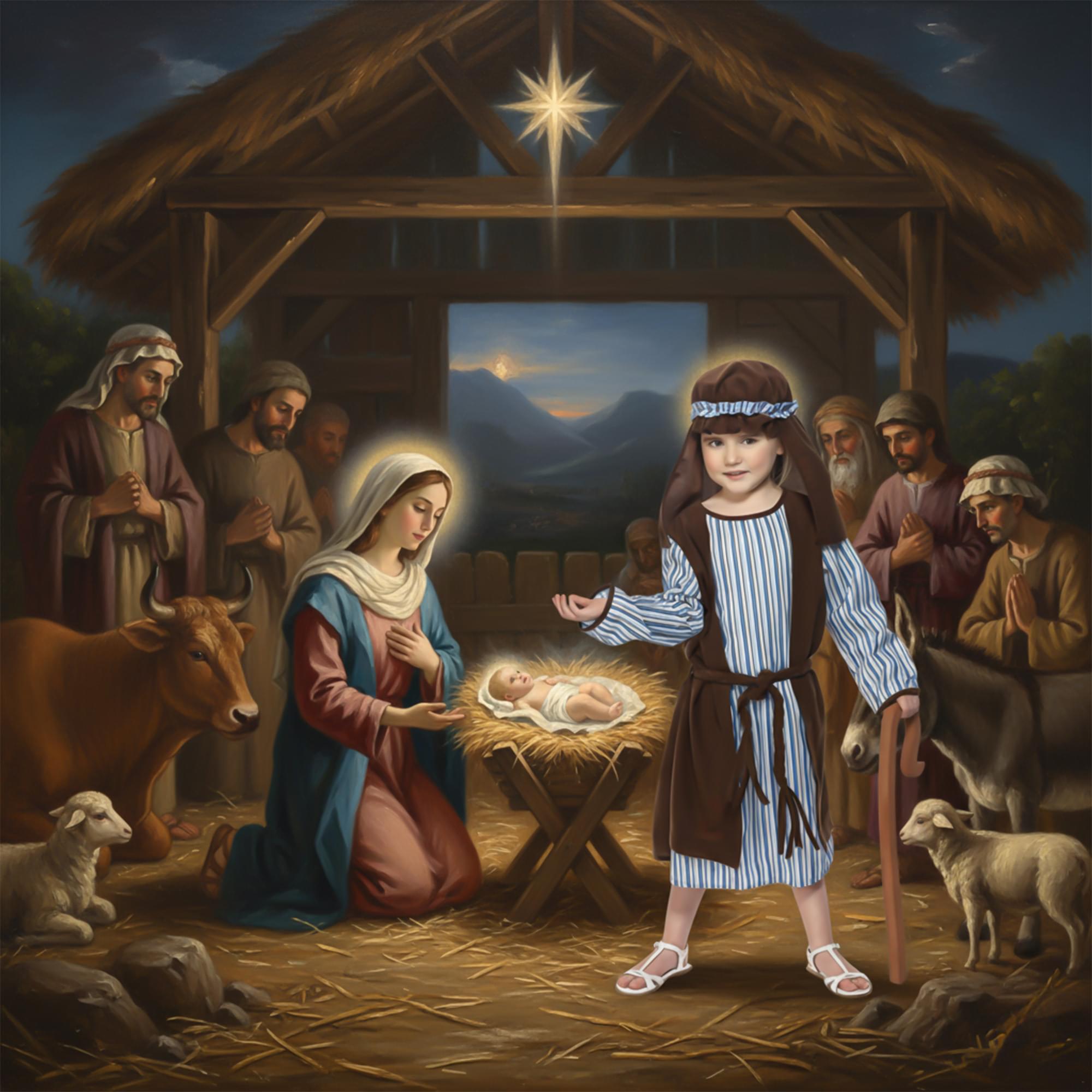 Shepherd Nativity with Staff Costume Accessory