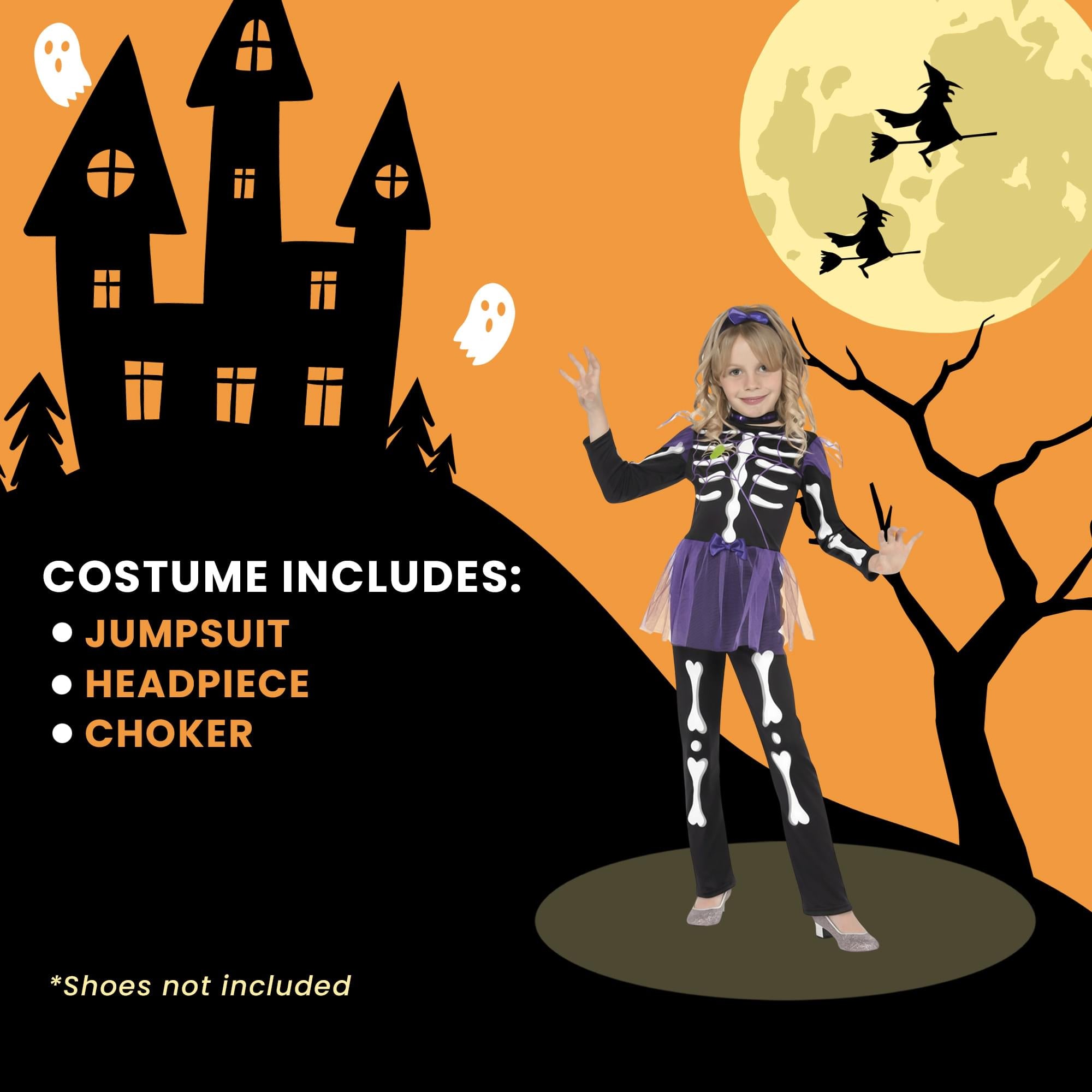 Skellie Punk Girl Child Costume