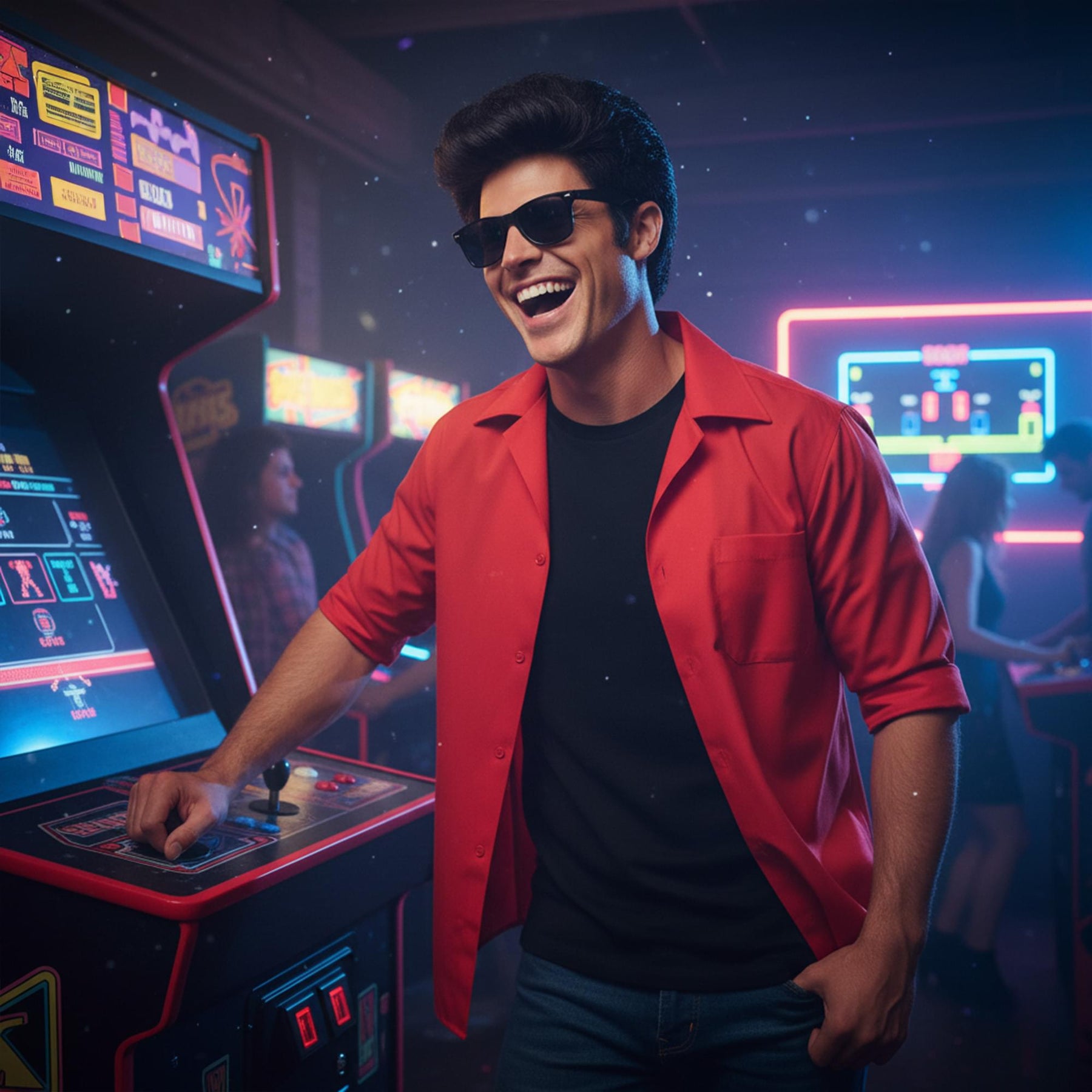 Black 50s Glasses Adult Costume