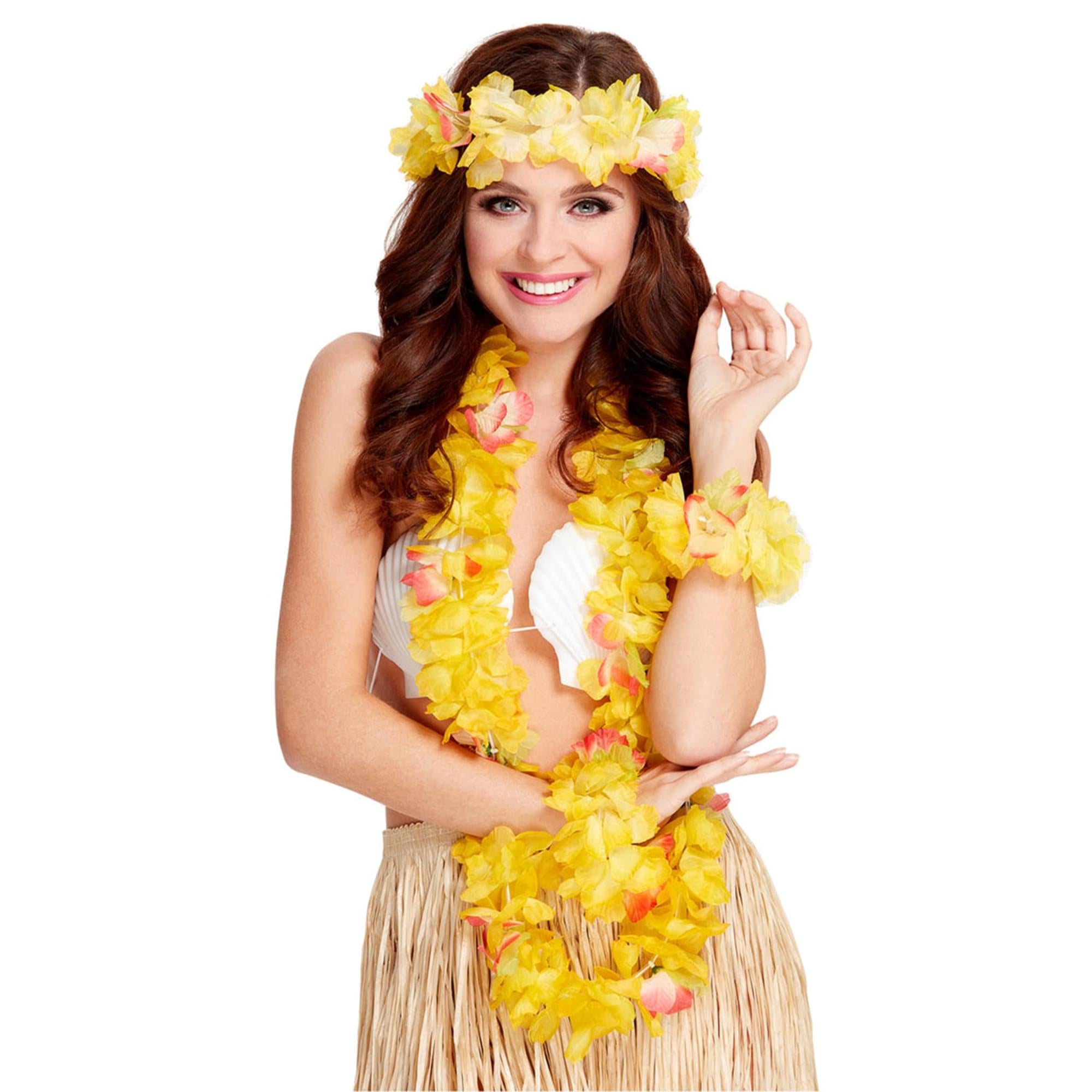 Yellow Leis Adult Costume Accessory Set
