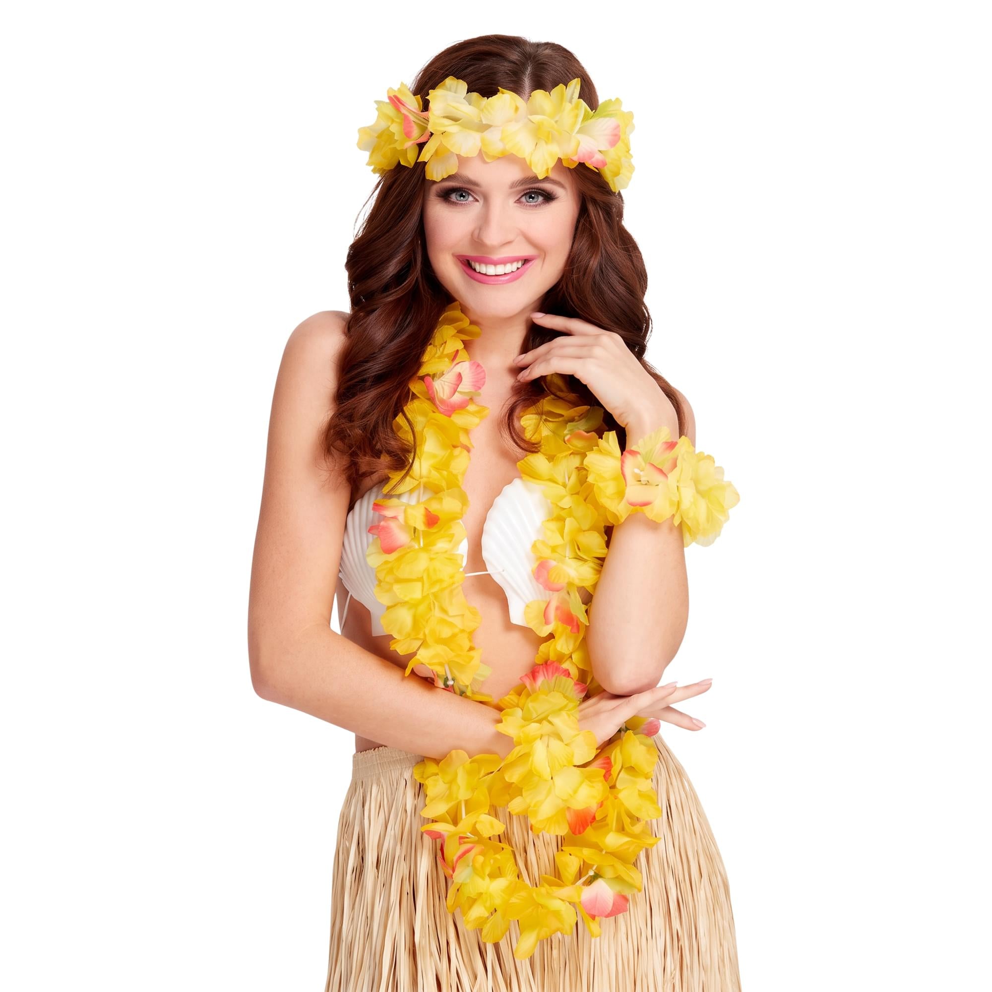 Yellow Leis Adult Costume Accessory Set
