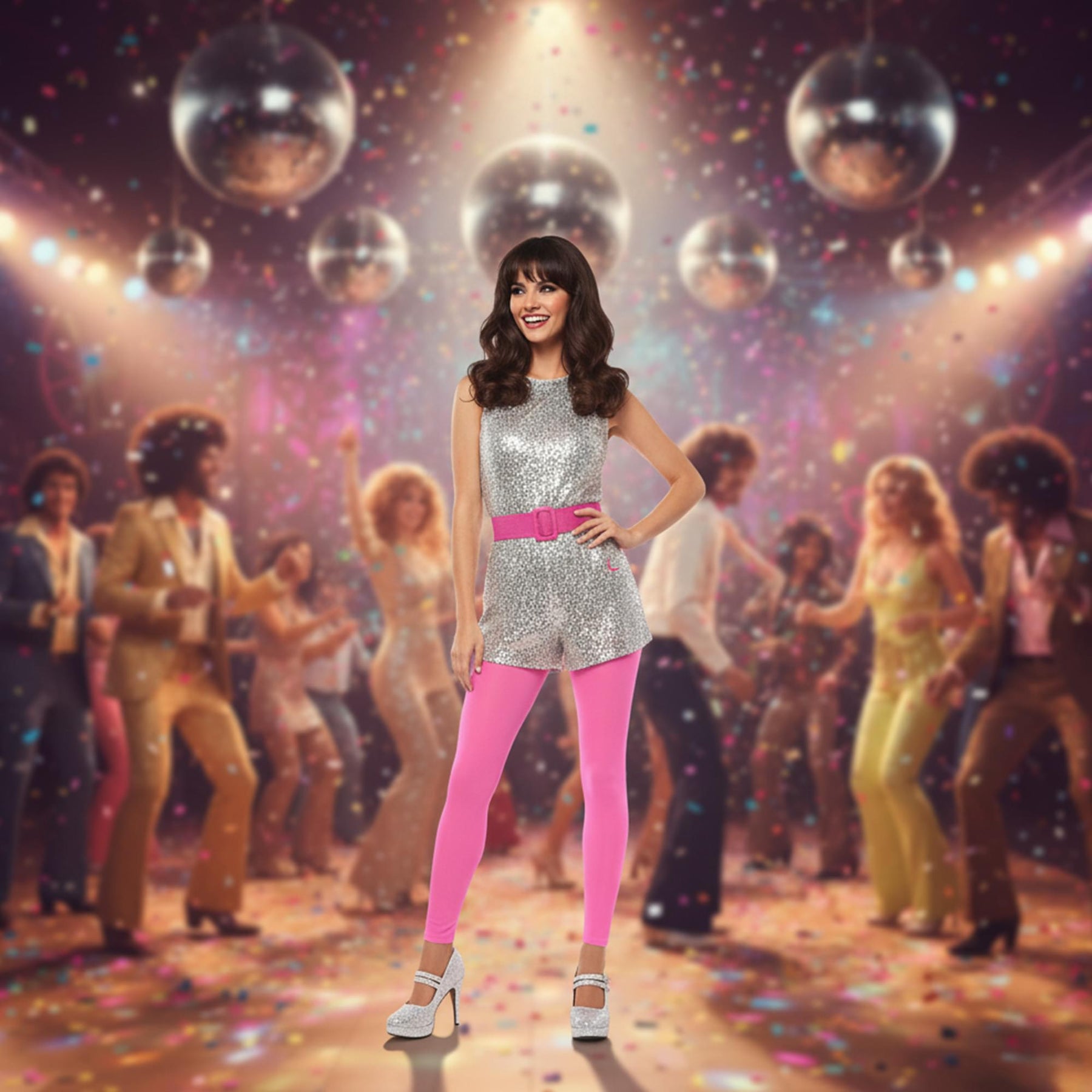 Footless Tights Pink Costume Accessory