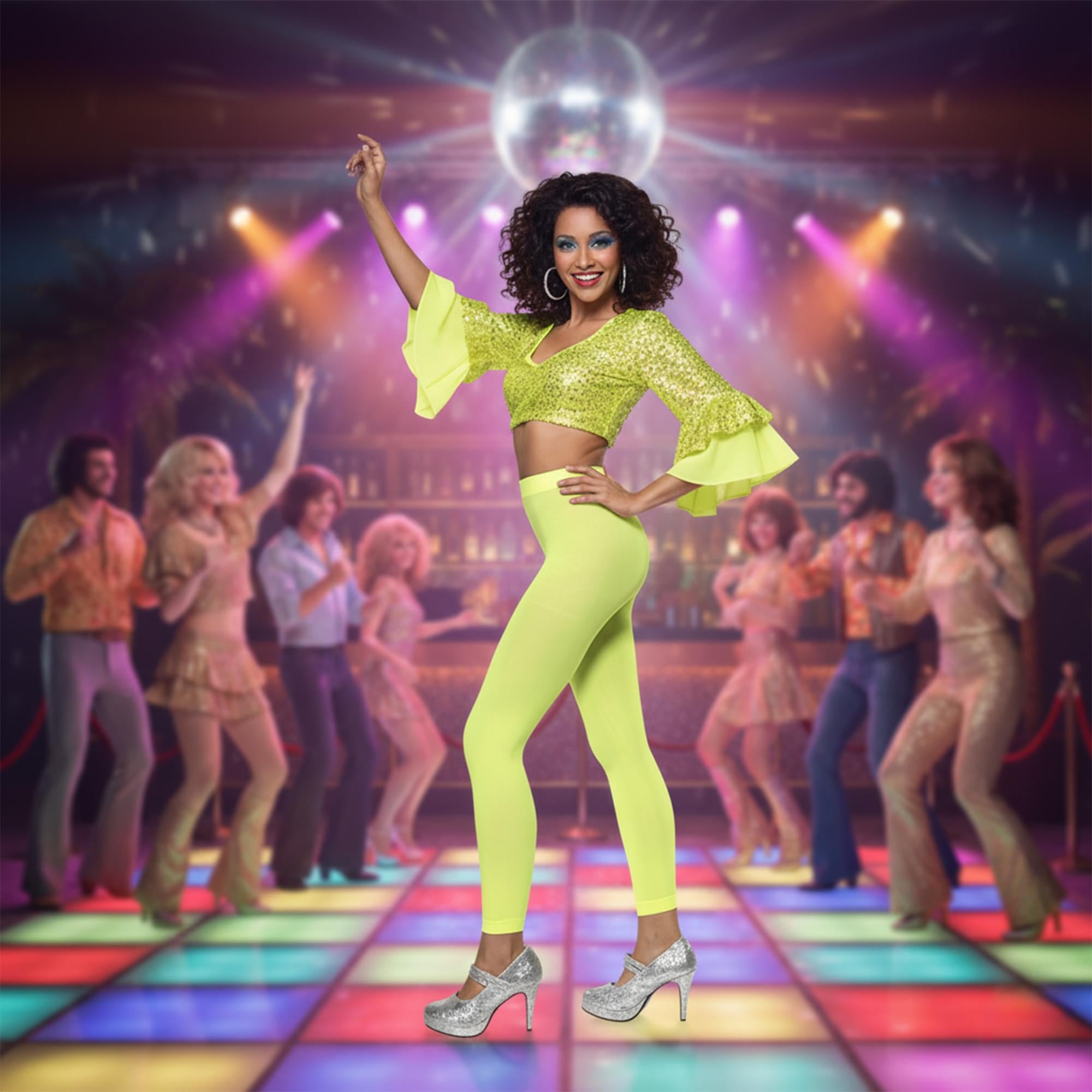 Footless Tights Neon Green Costume Accessory