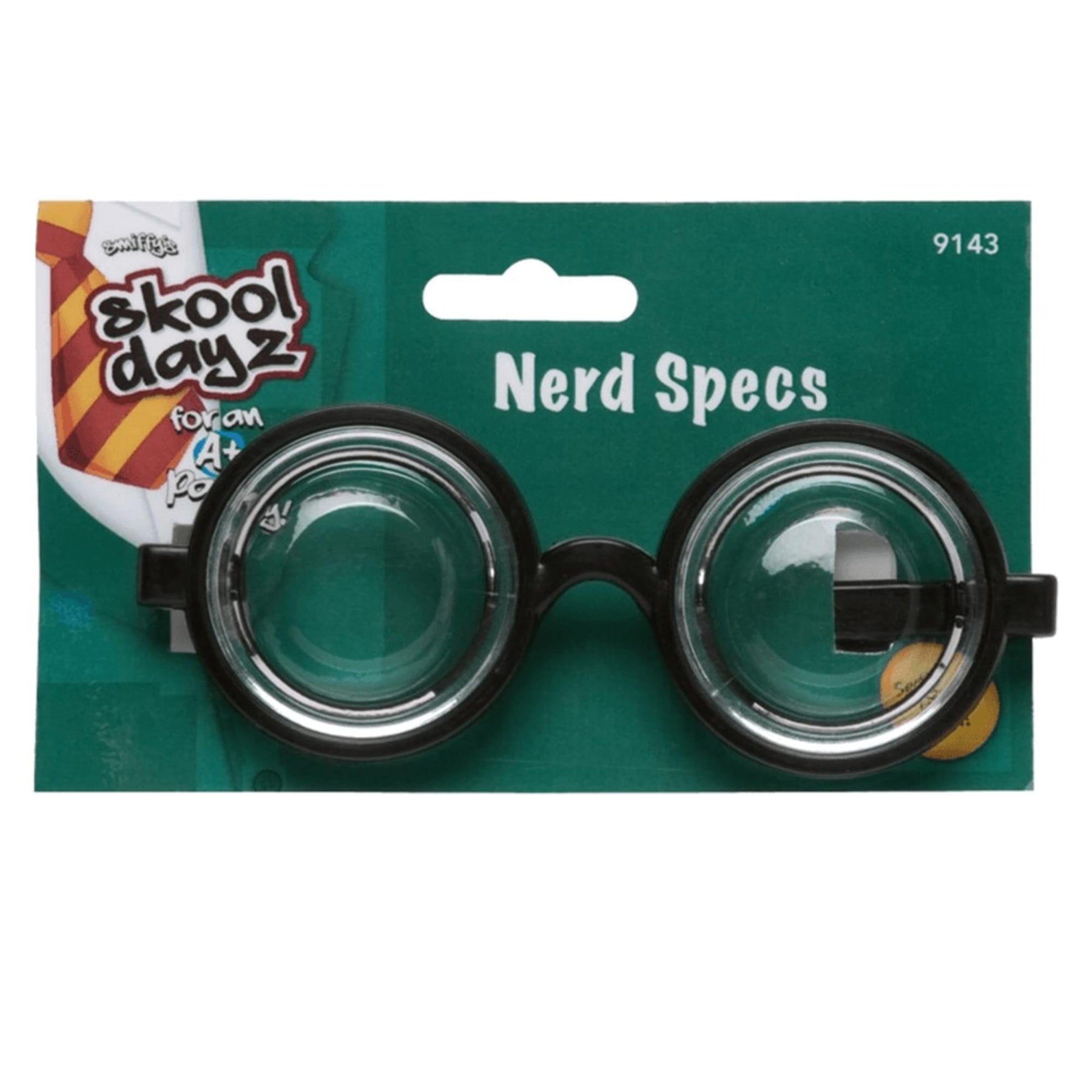Round Nerd Glasses Adult Costume