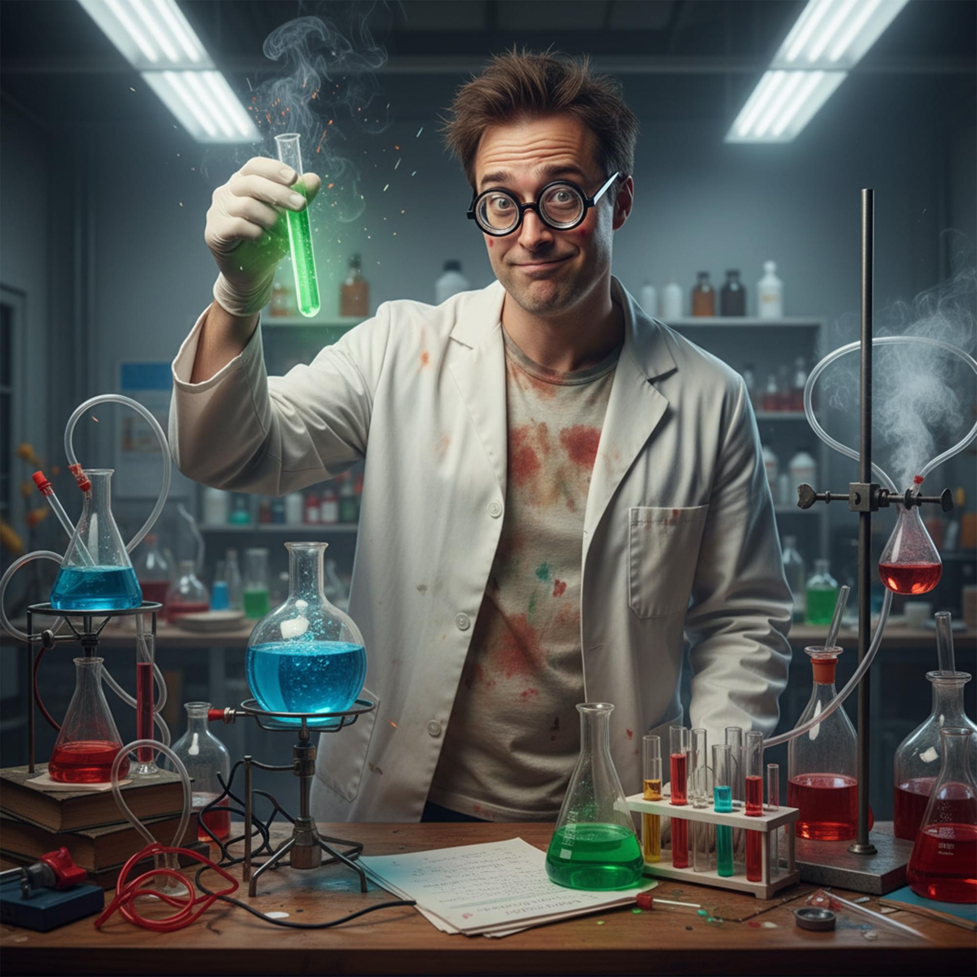 Round Nerd Glasses Adult Costume