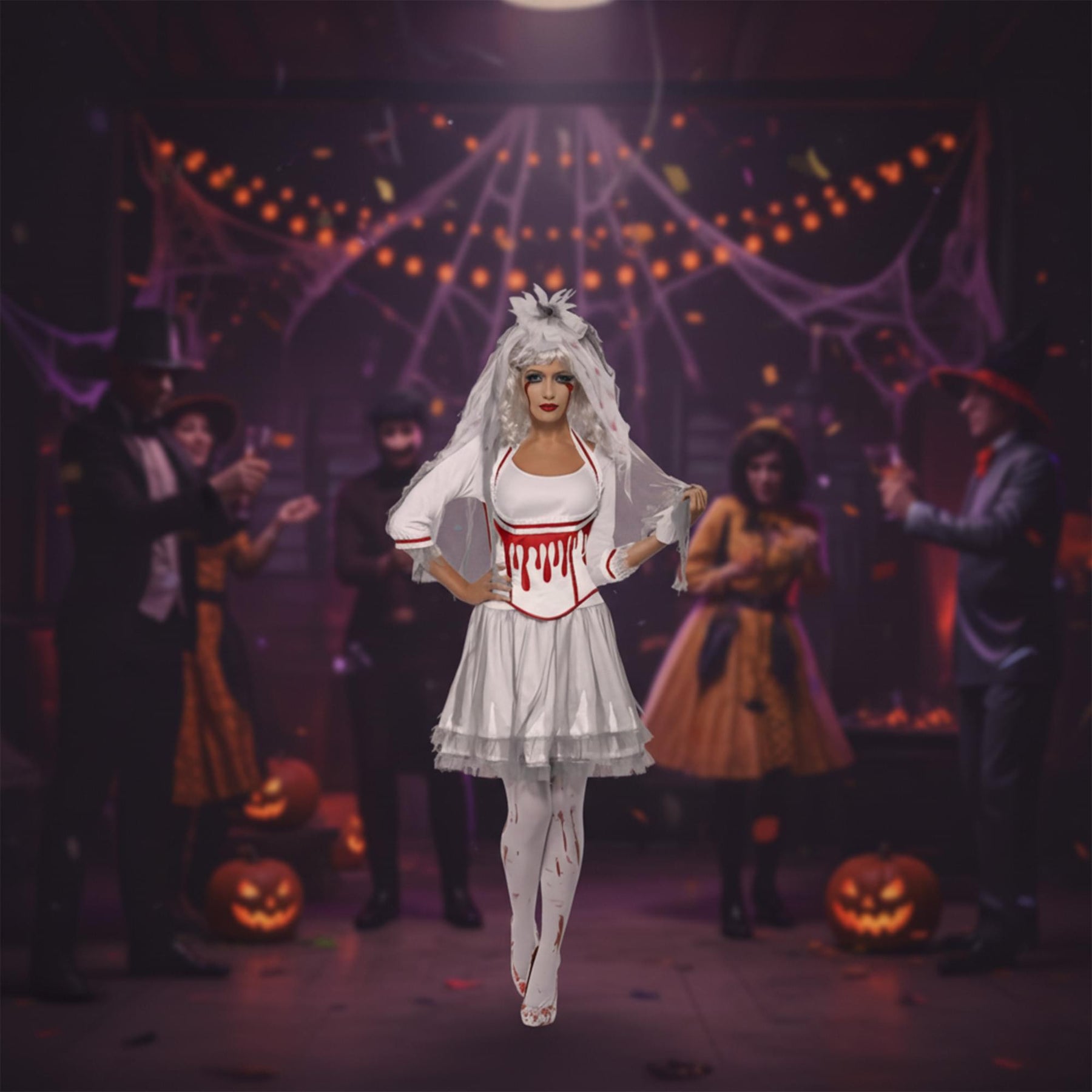 Blood Drip Bride Adult Costume