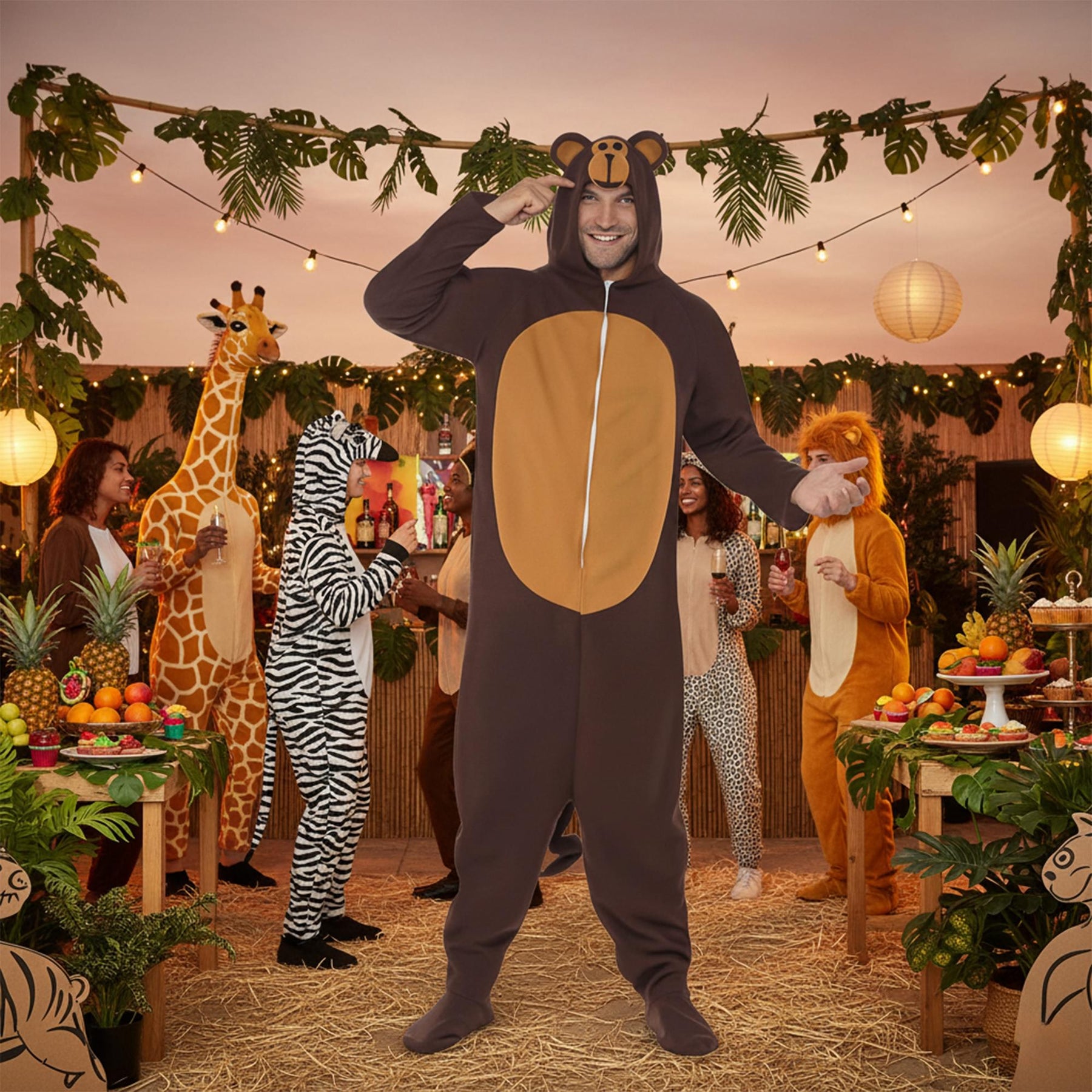 Monkey Onesie Adult Costume