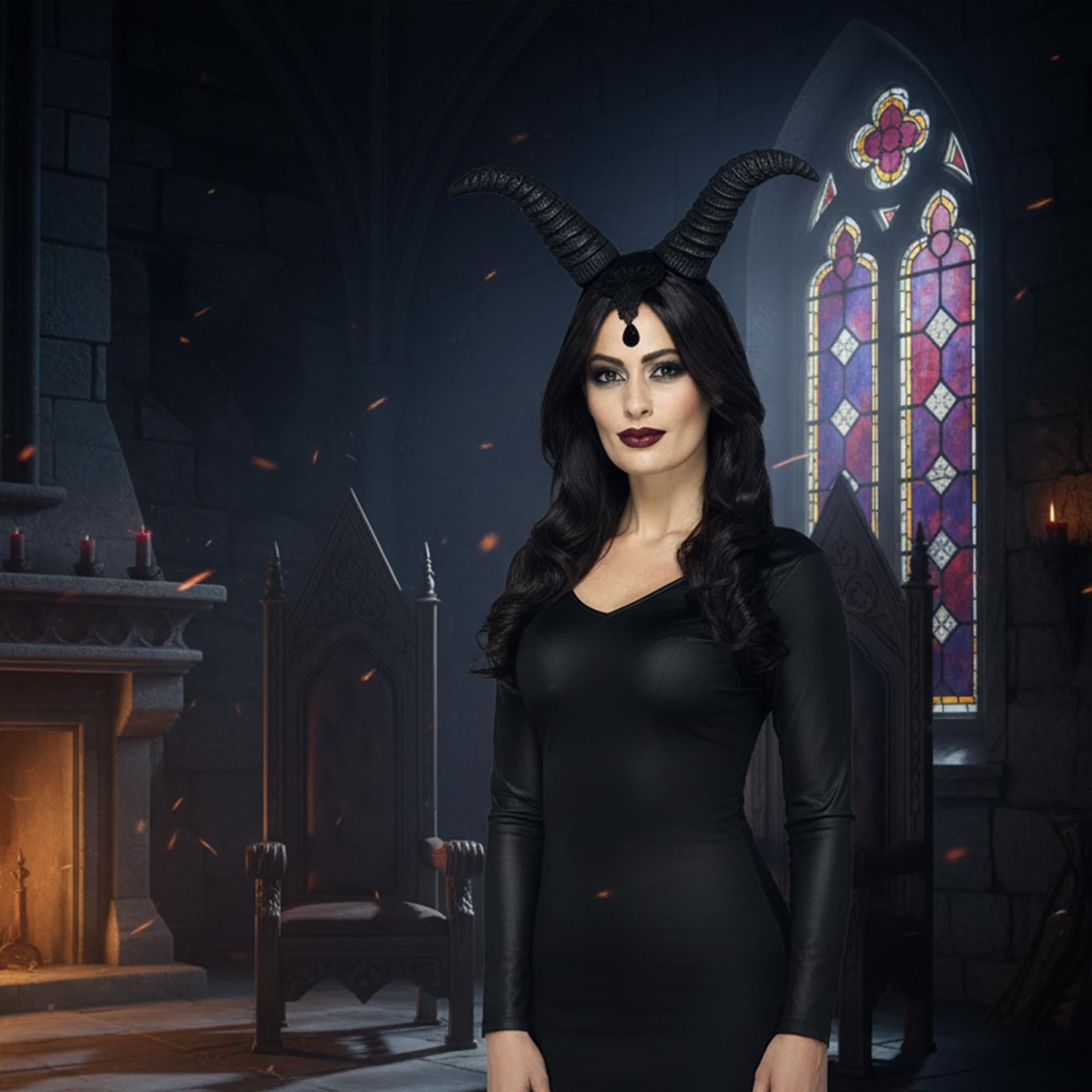 Demonic Queen Horns Adult Costume