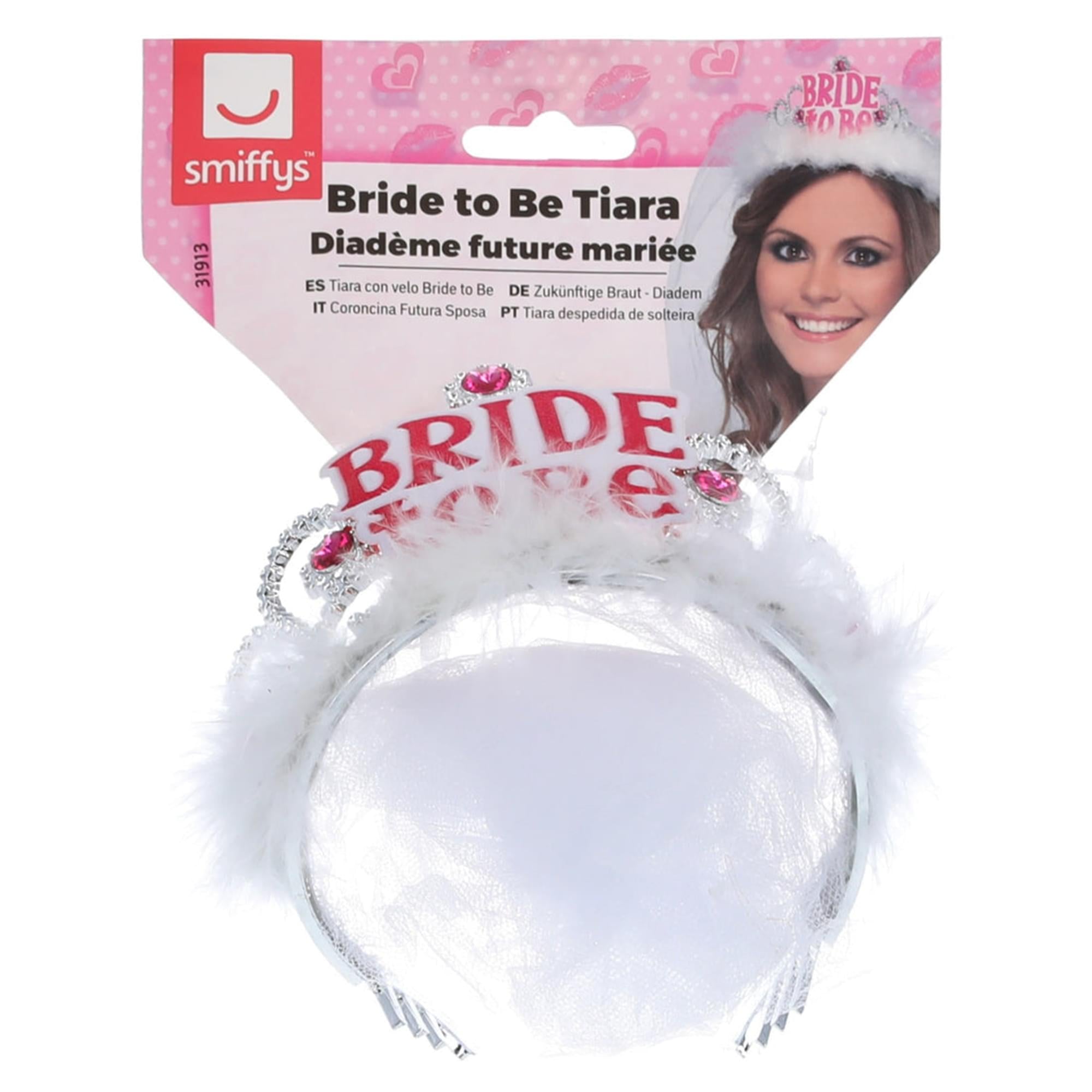 Bride To Be Tiara With Veil Adult Costume Accessory