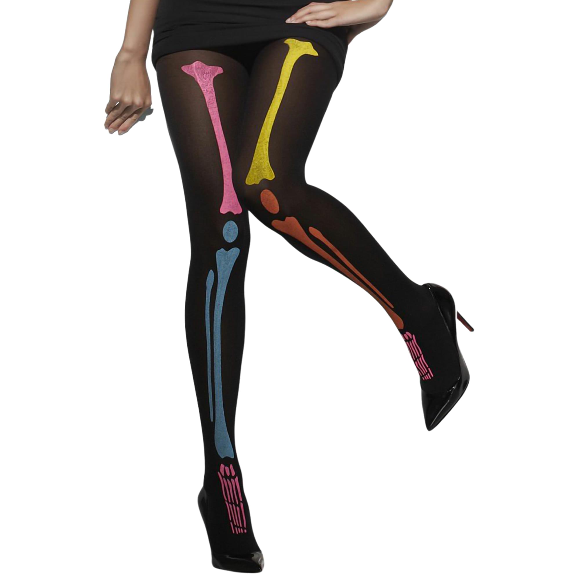 Neon Skeleton Tights Costume Accessory