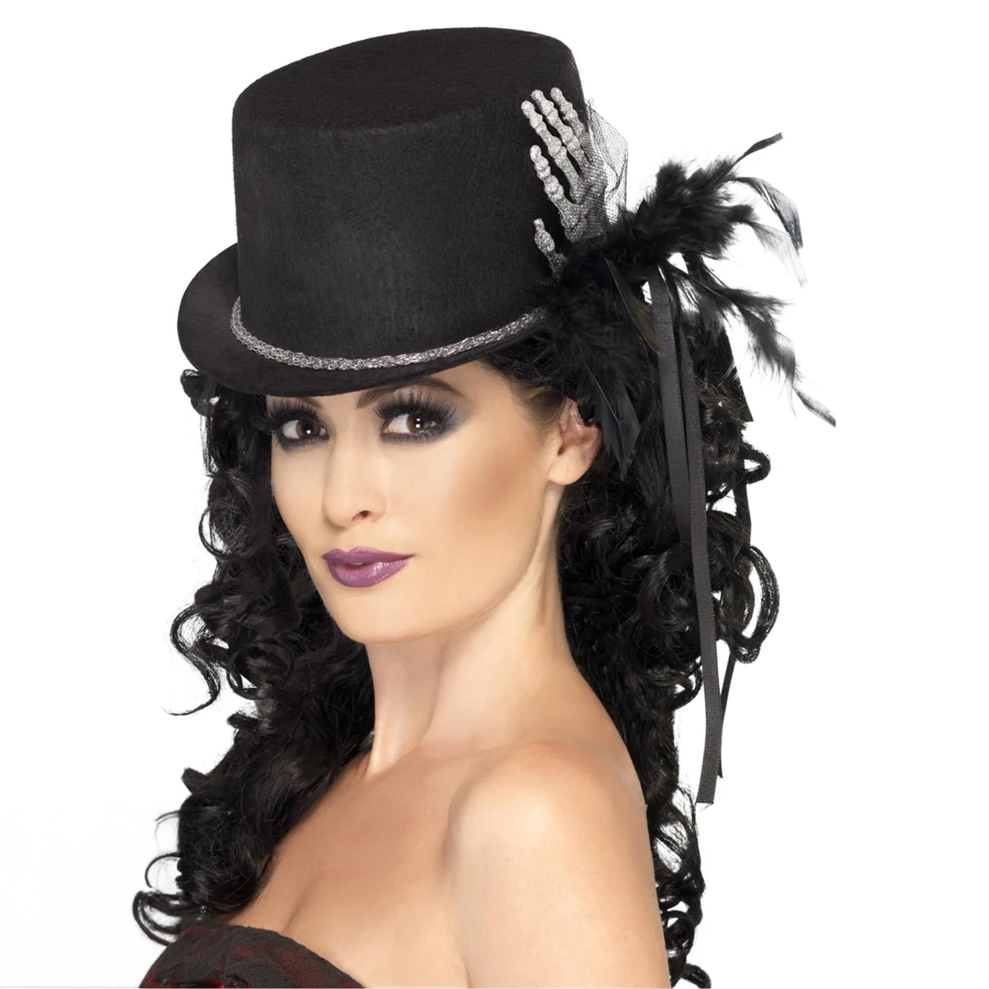 Top Hat with Skeleton Hand Costume Accessory