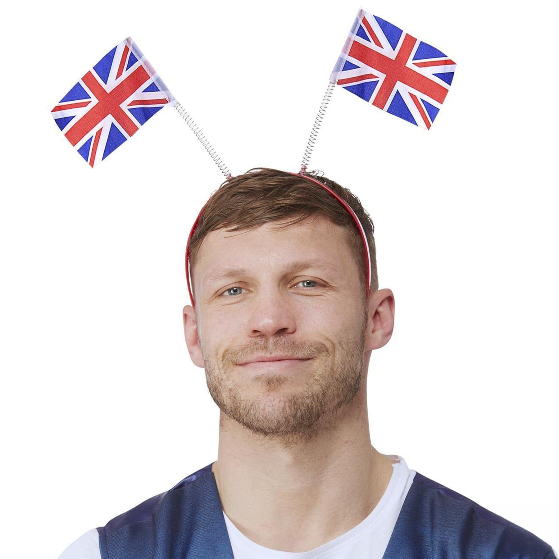 Union Jack Flag Bopper Adult Costume Headband