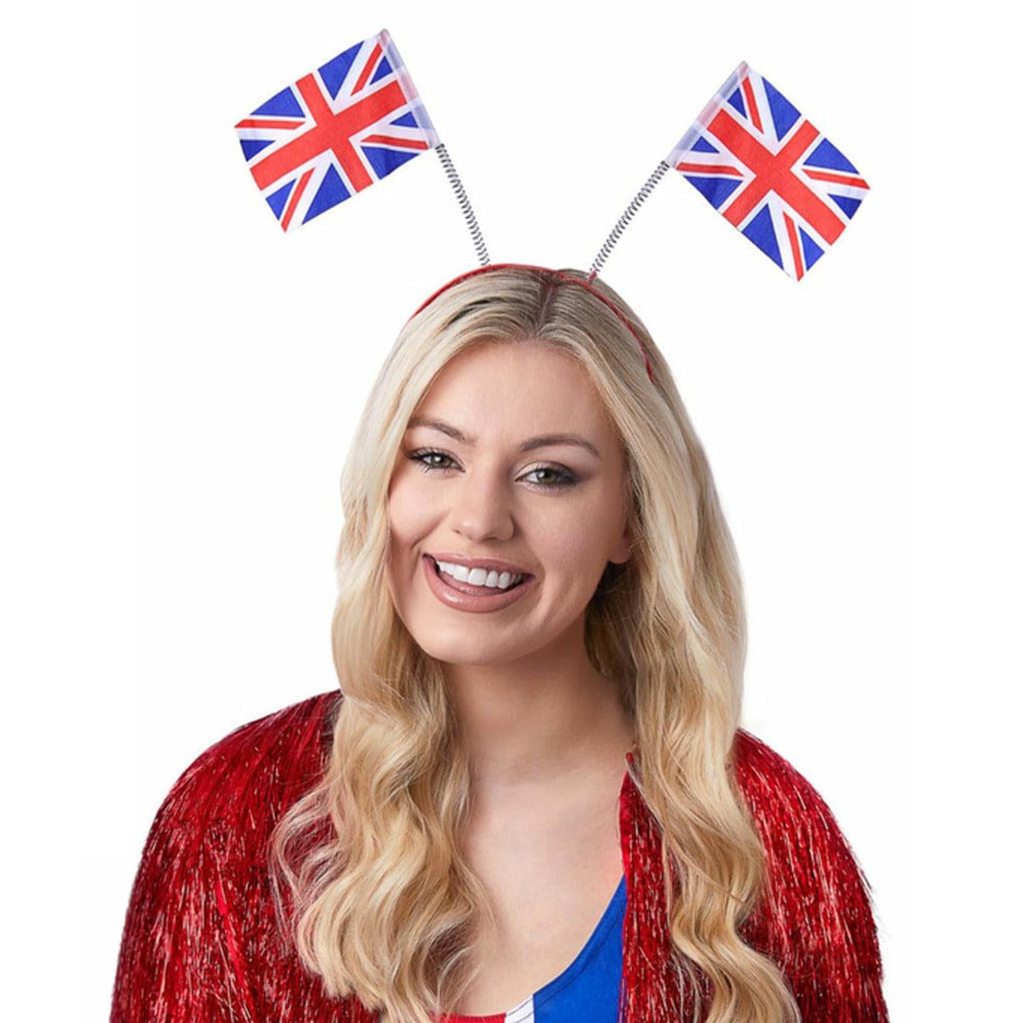 Union Jack Flag Bopper Adult Costume Headband