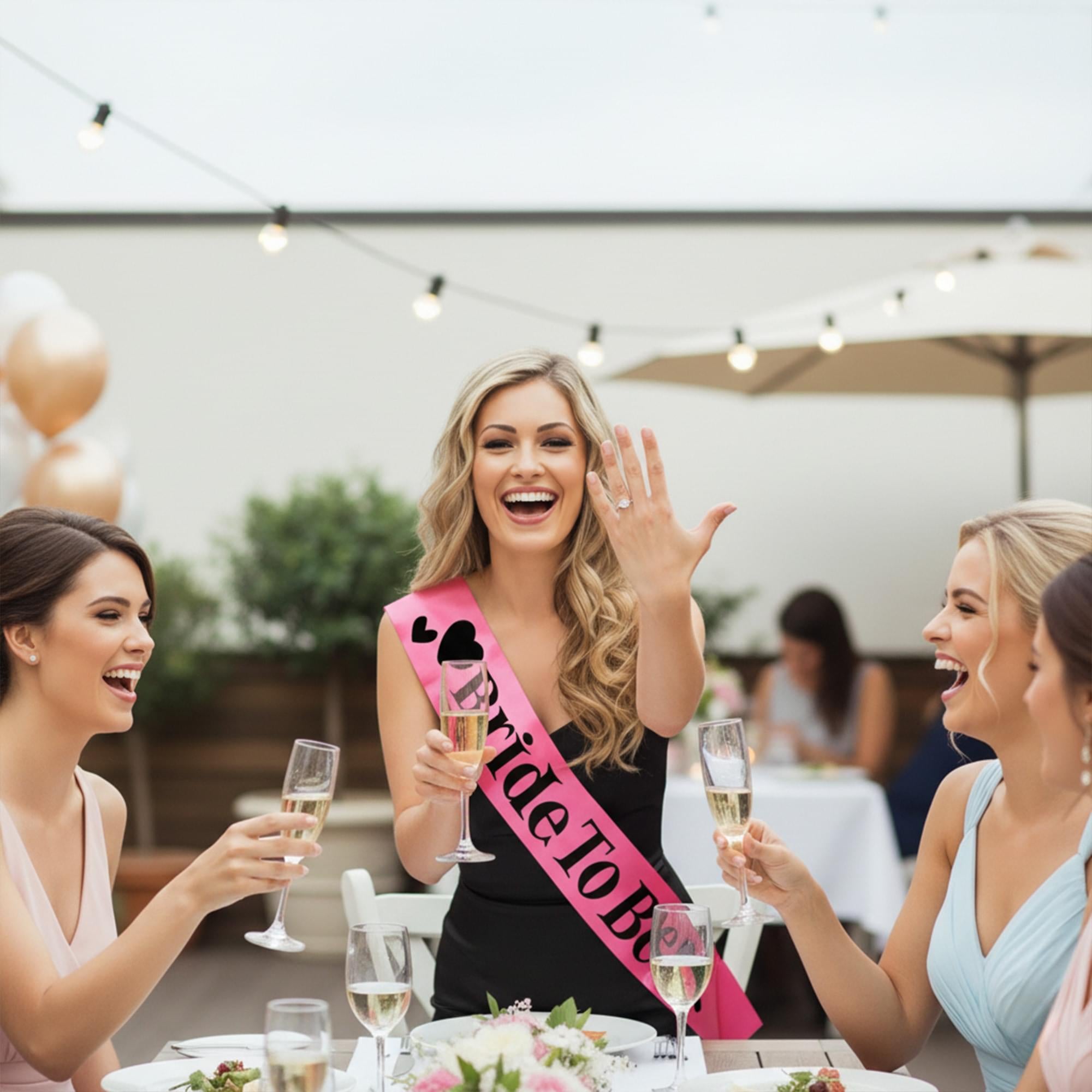 Pink Bride to Be Sash Costume Accessory