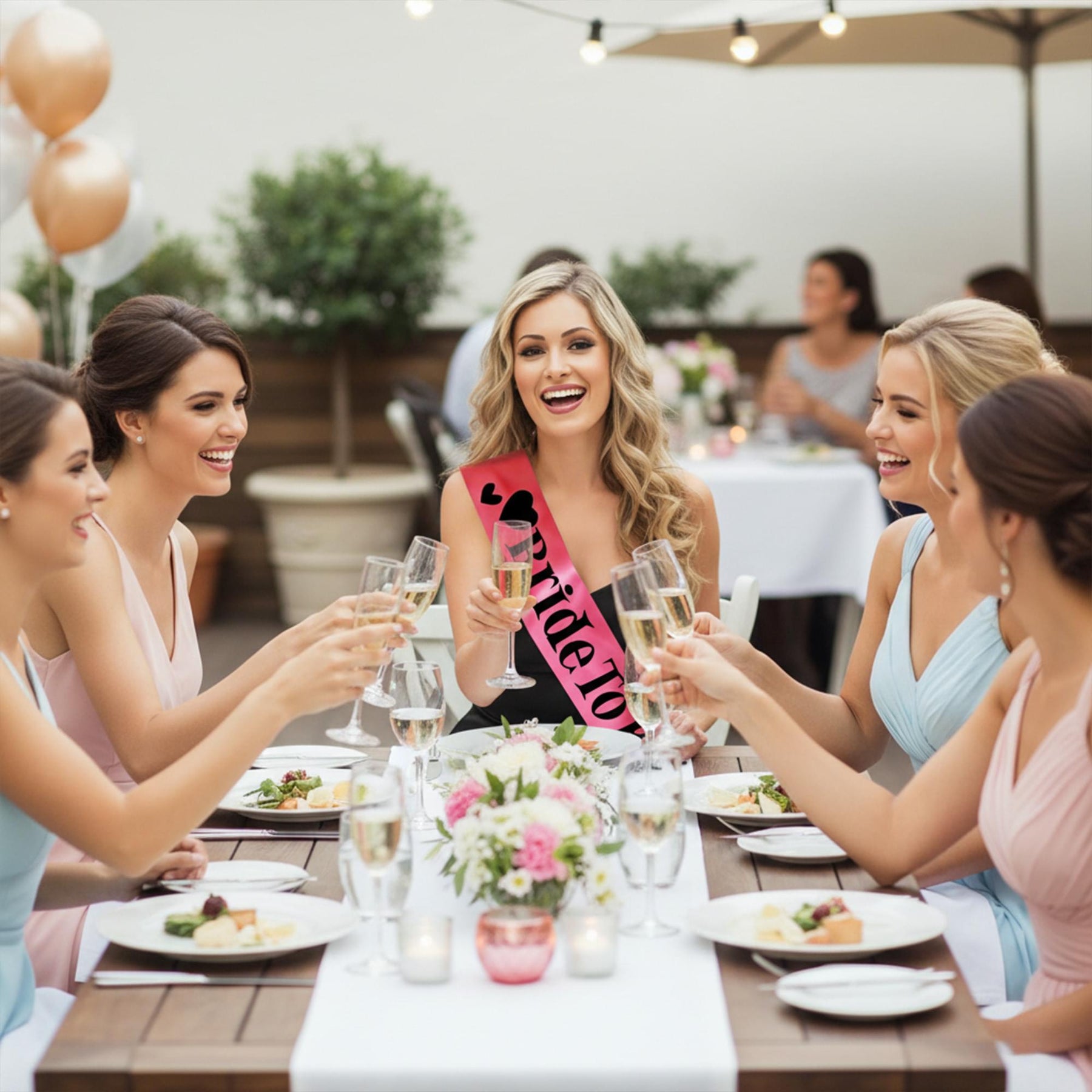 Pink Bride to Be Sash Costume Accessory