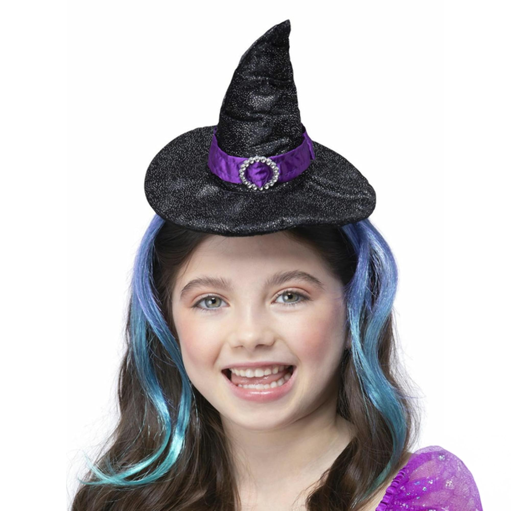 Glitter Witch Headband with Hair Costume Accessory