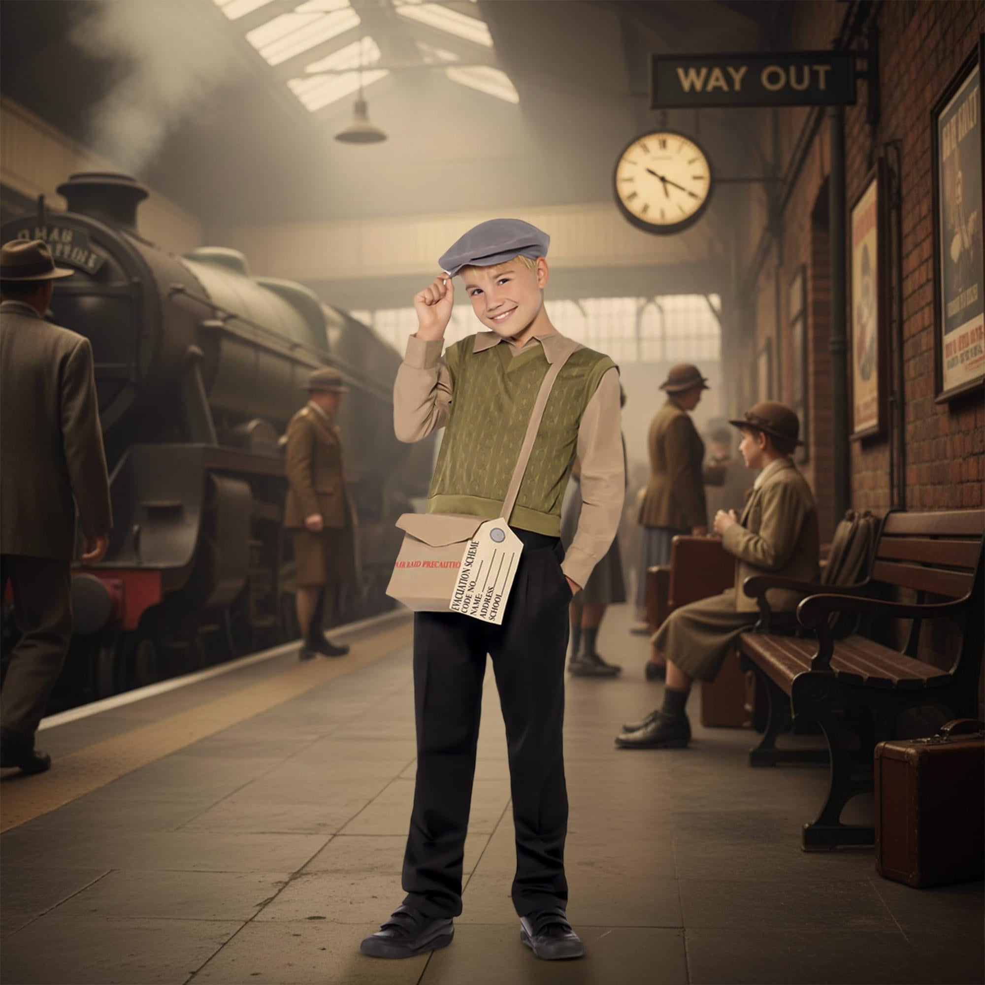 Evacuee Boy Child Costume