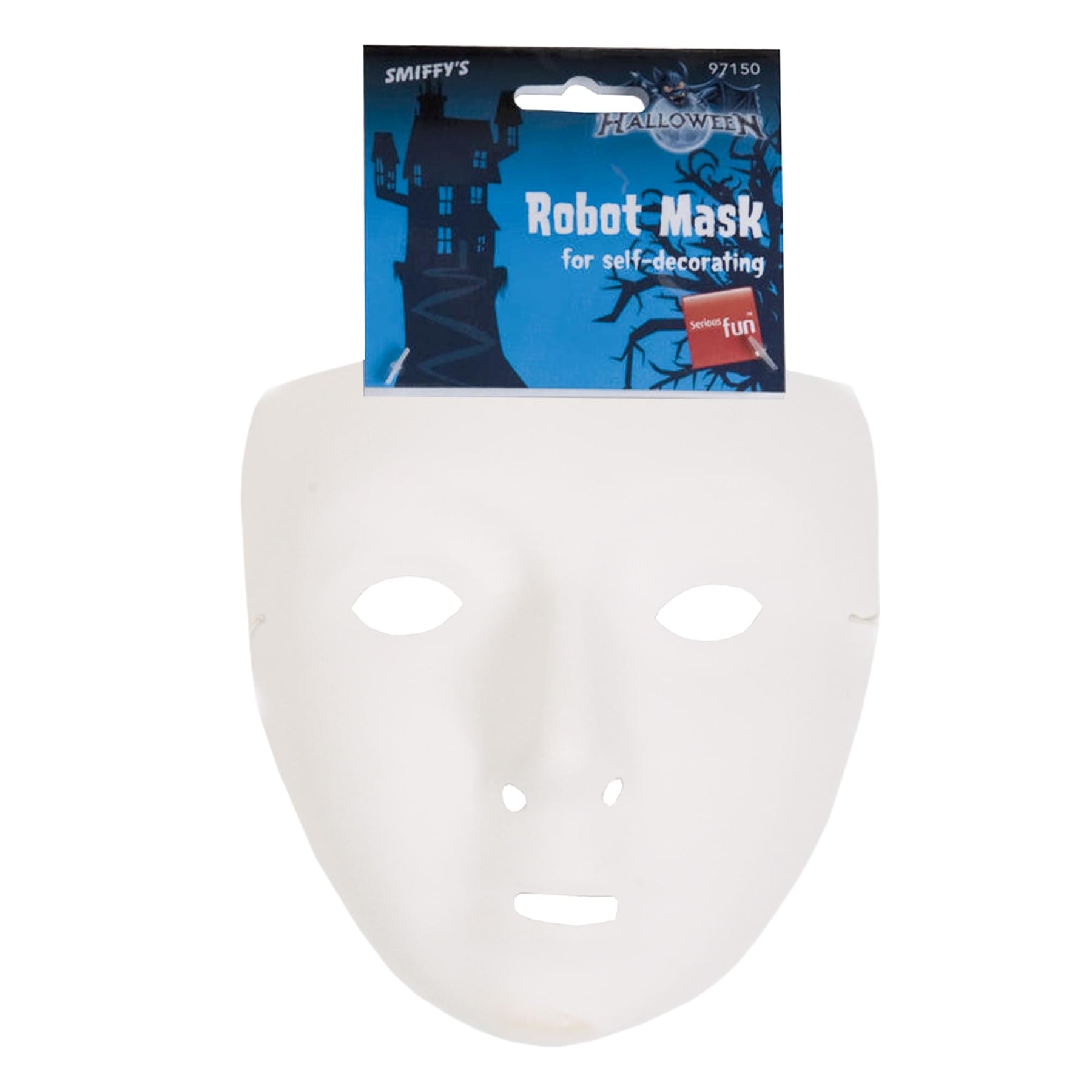 White Robot Mask Costume Accessory
