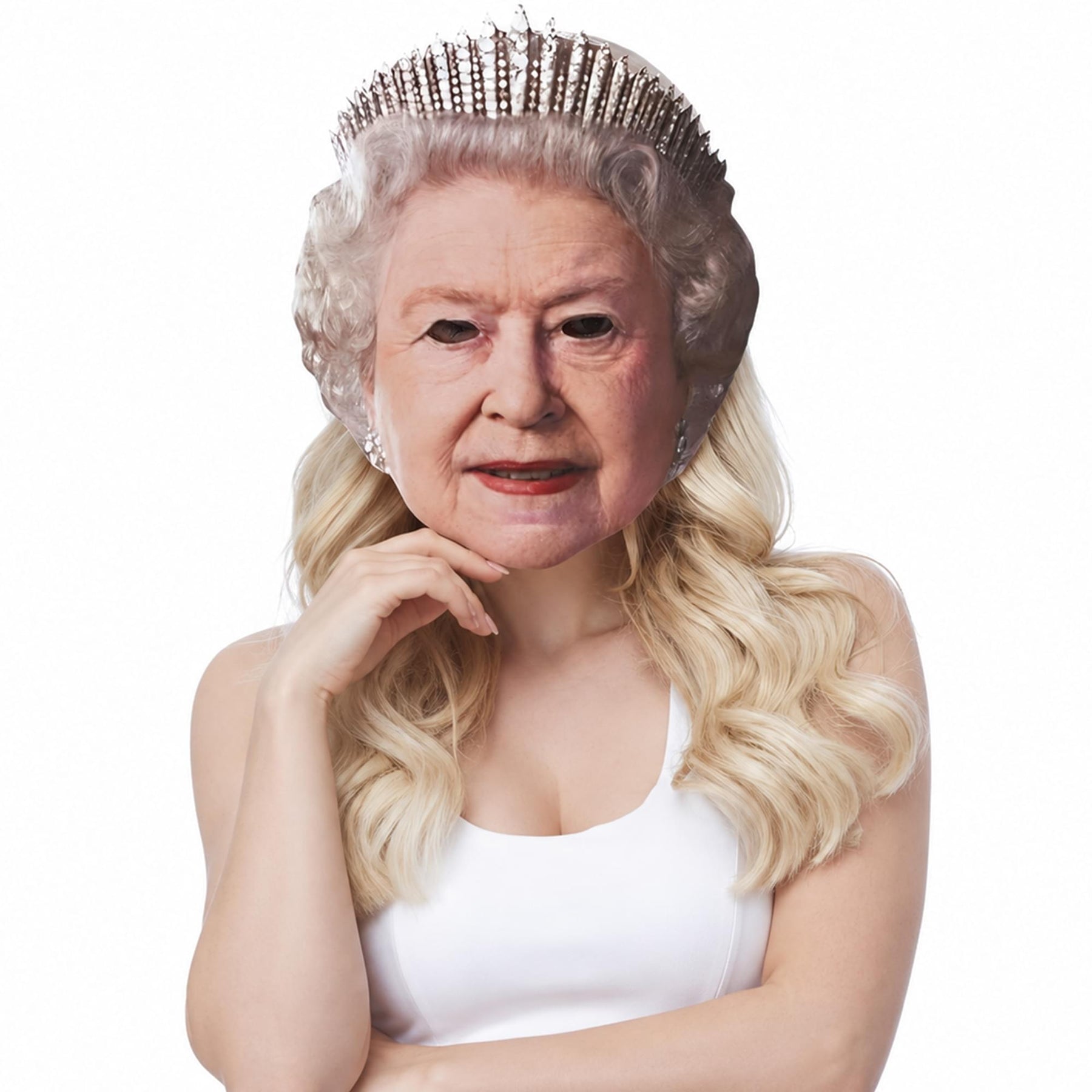 The Queen Printed Card Adult Costume Mask