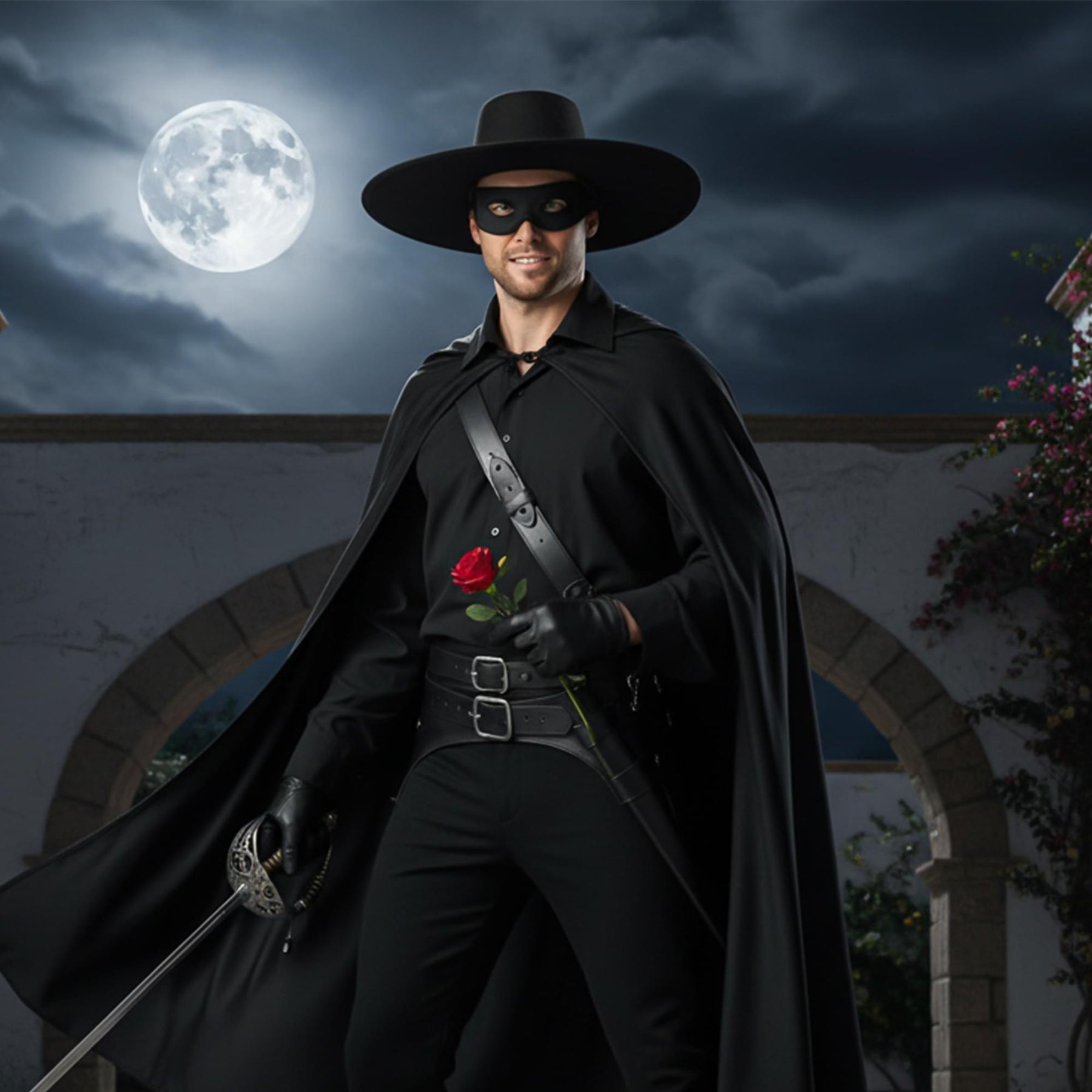 Black Zorro Mask (half) Costume Accessory