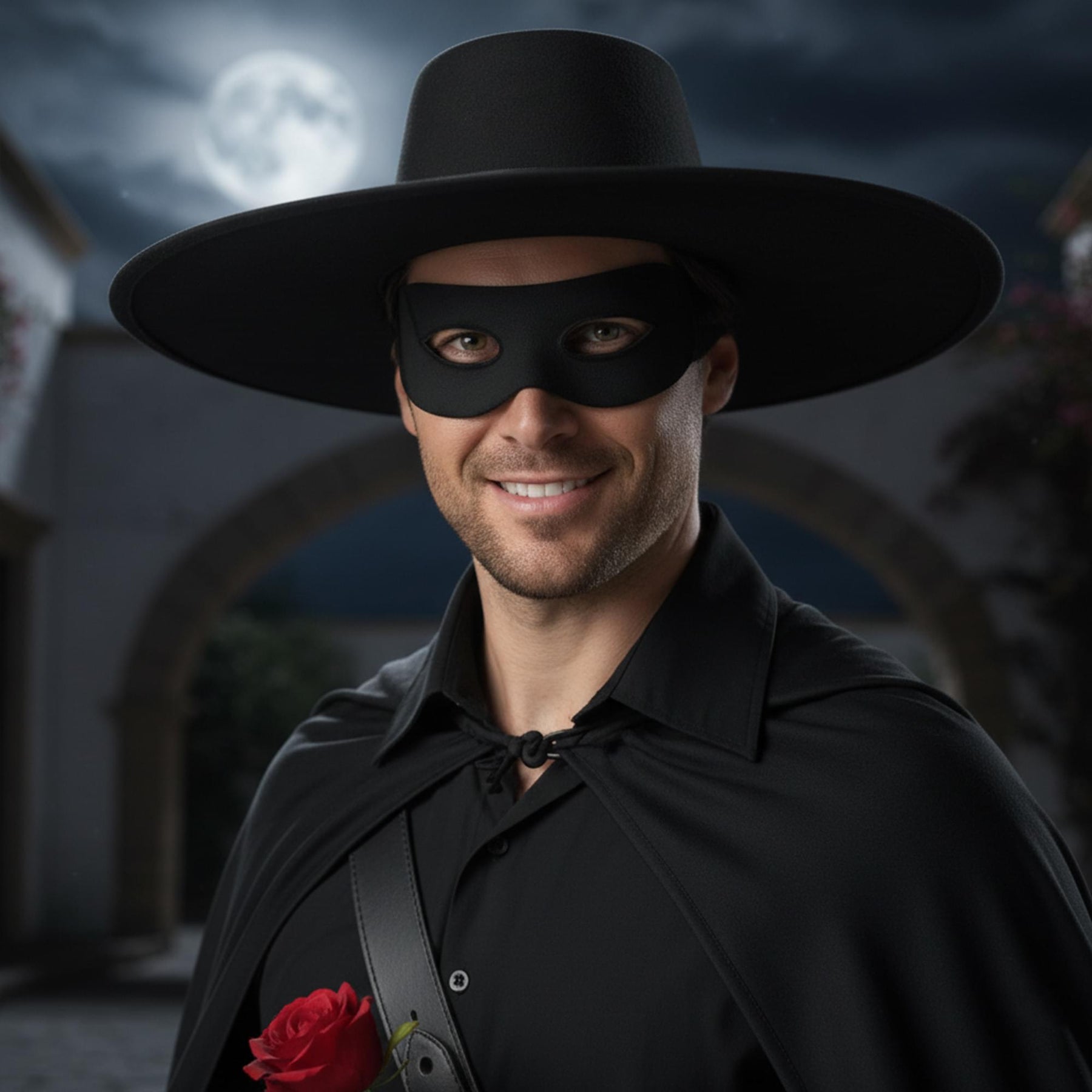 Black Zorro Mask (half) Costume Accessory