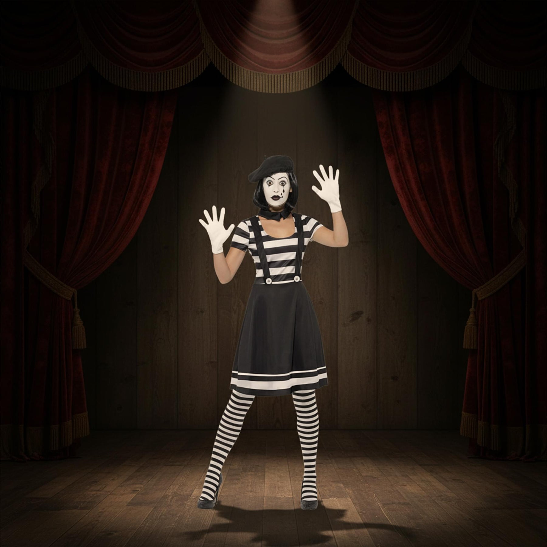 Lady Mime Artist Adult Costume