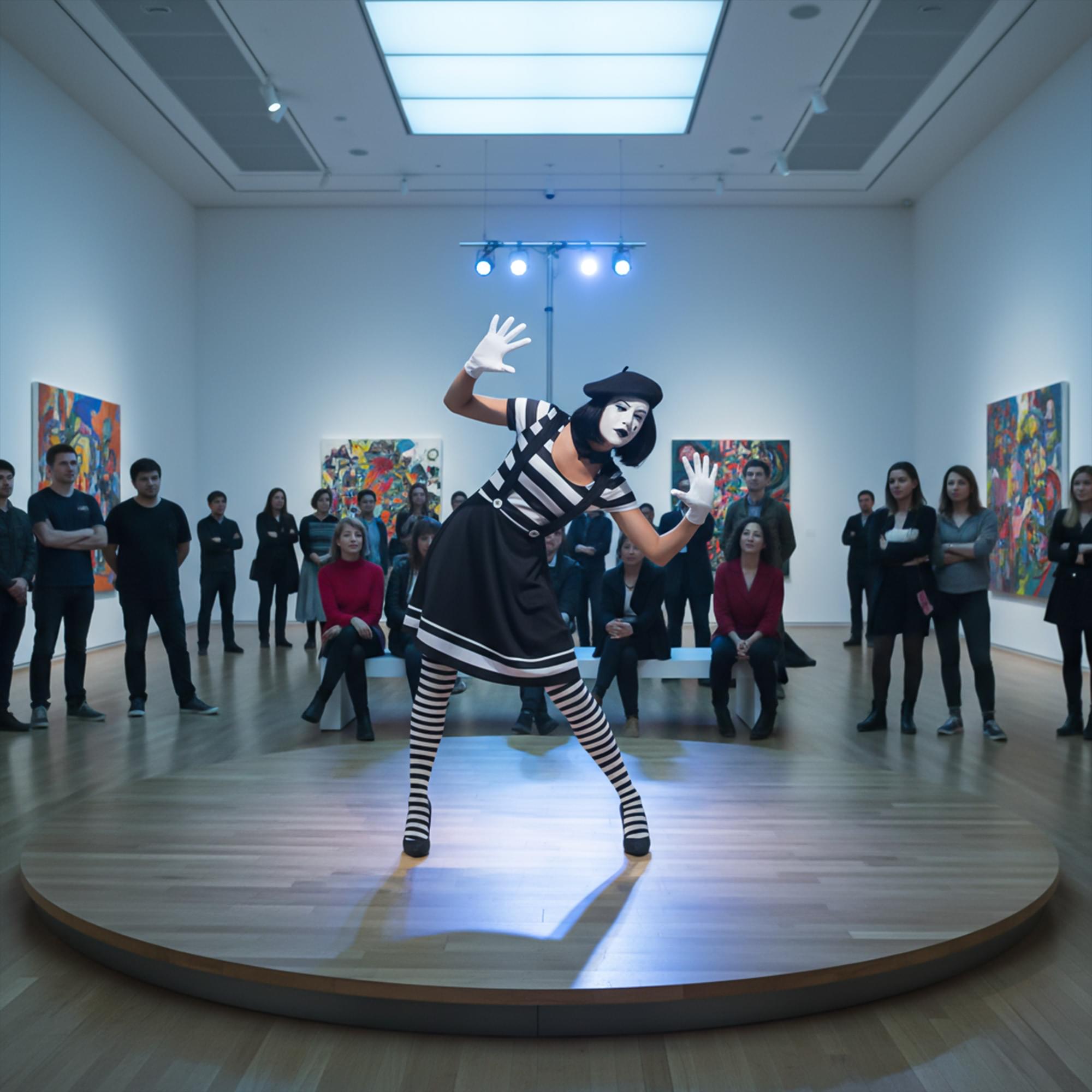 Lady Mime Artist Adult Costume