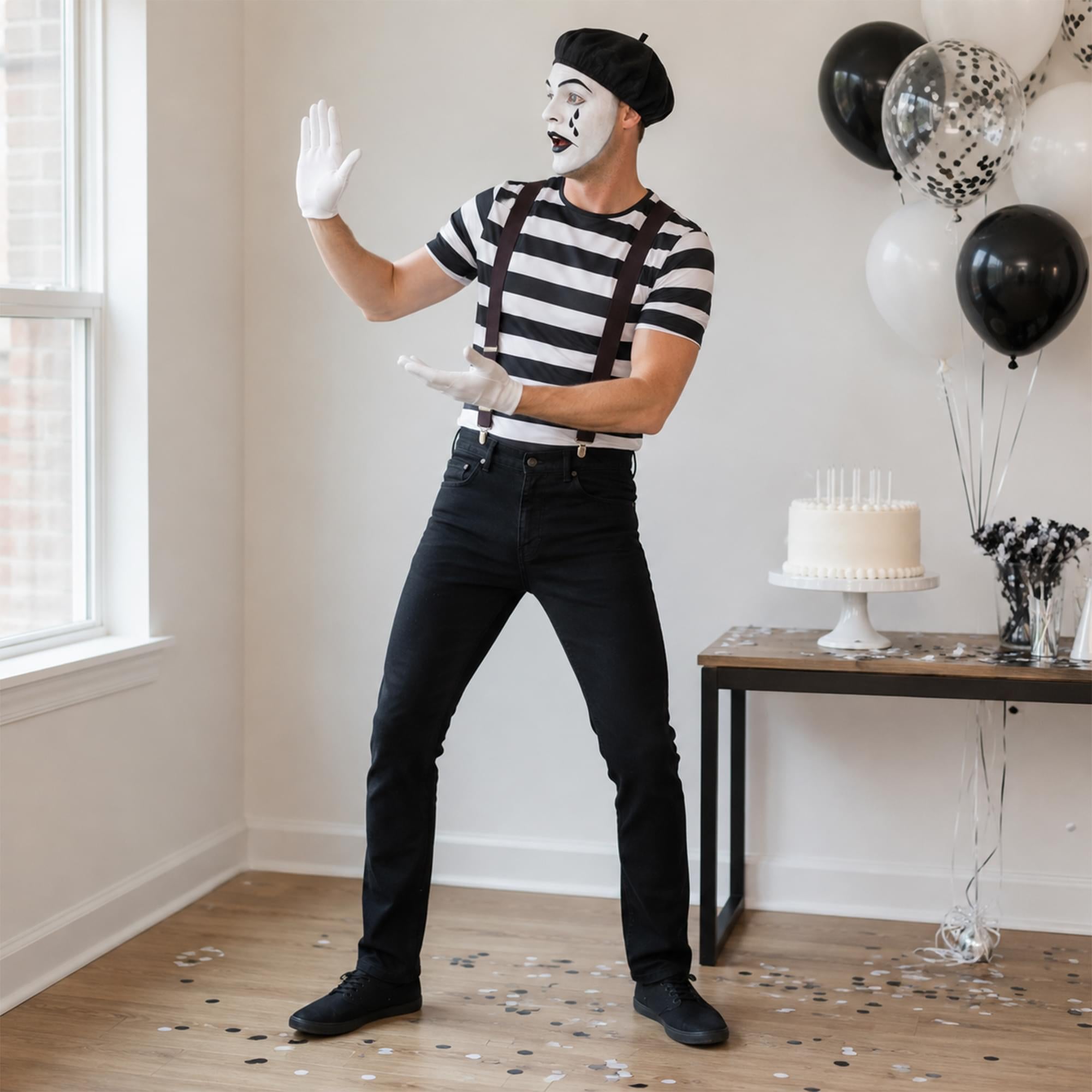 Gentleman Mime Artist Adult Costume