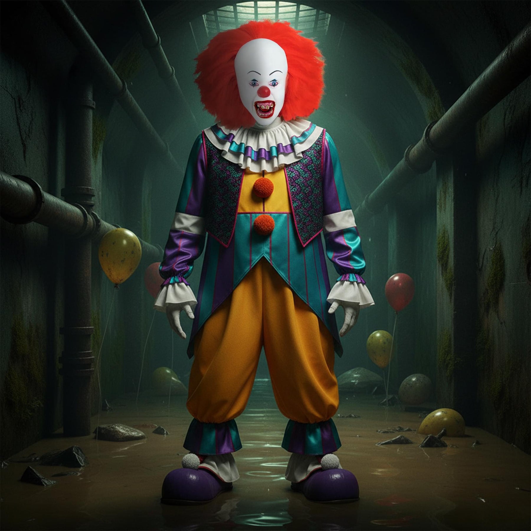 It 1990 Pennywise Mens Mask Costume Accessory