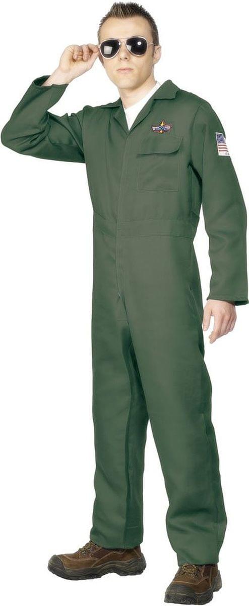 Airplane Aviator Khaki Jumpsuit Costume Adult