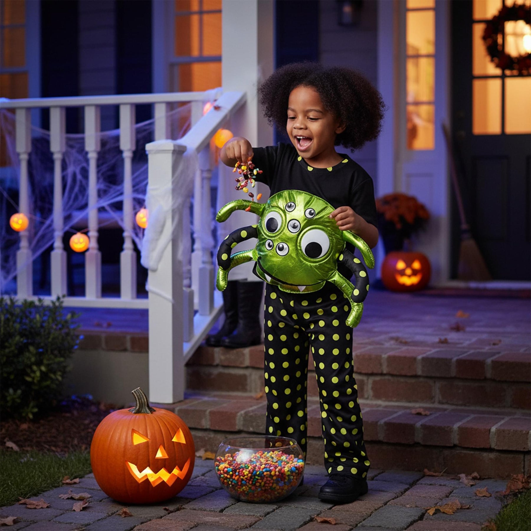 Neon Spider Child Costume