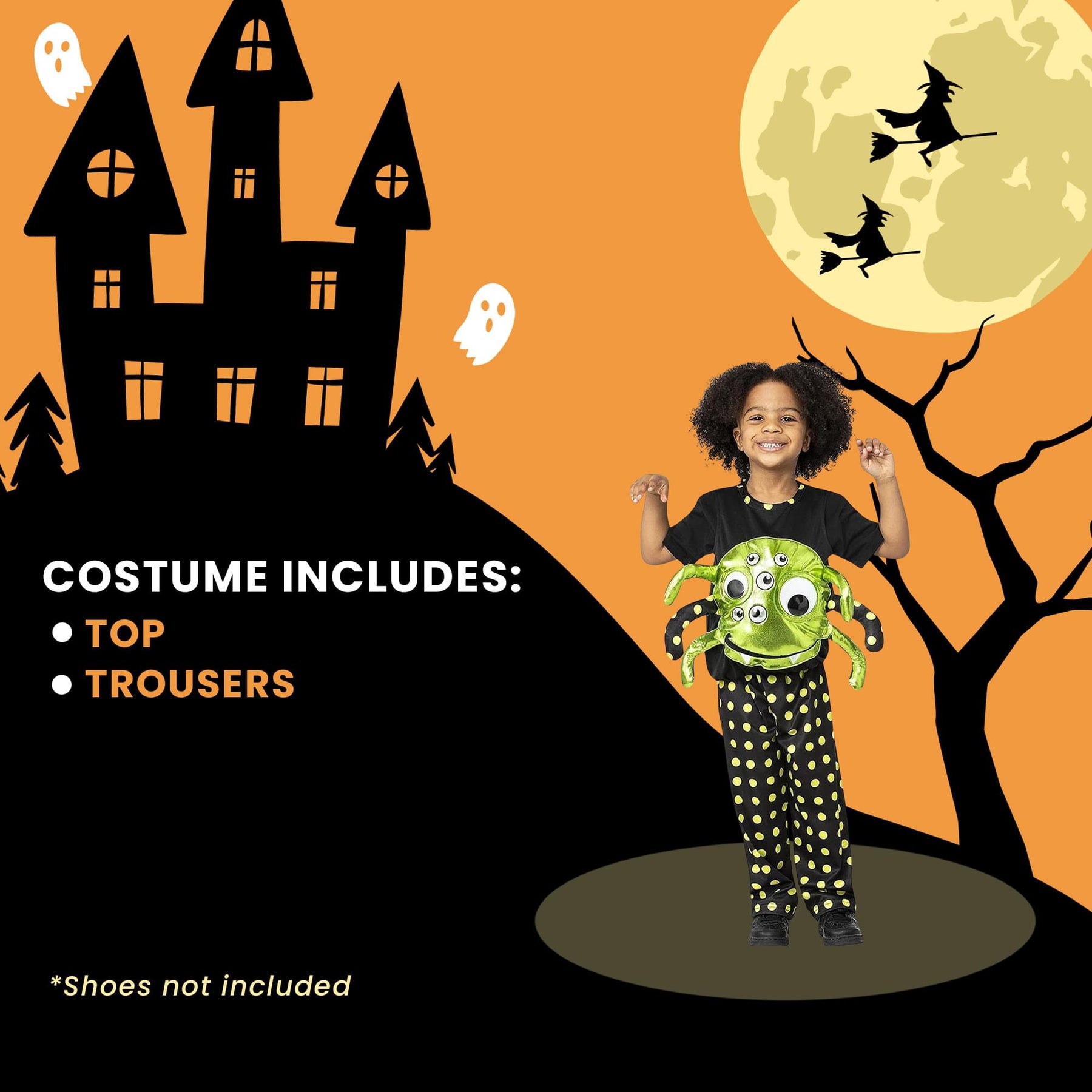 Neon Spider Child Costume