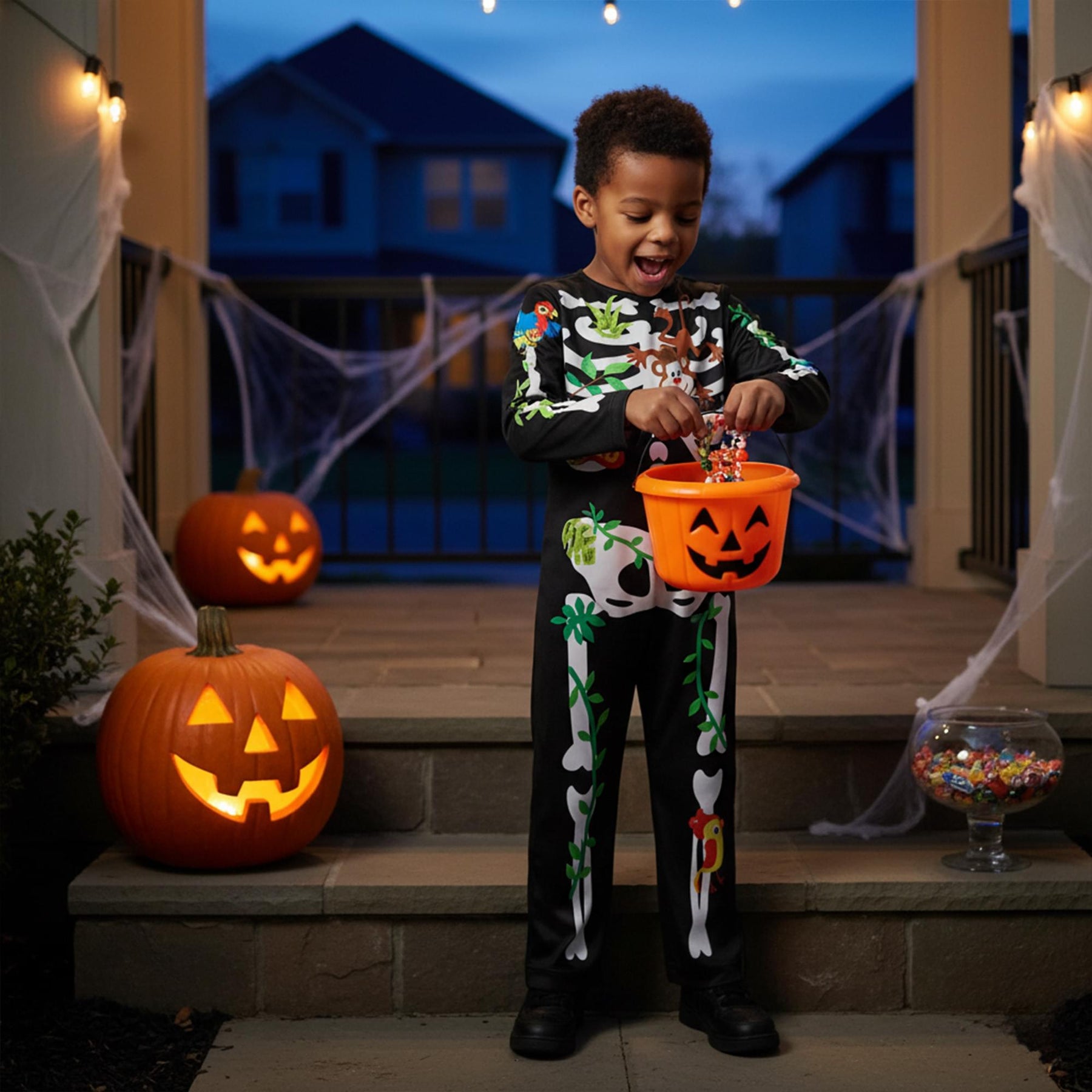 Jungle Skeleton Child Costume
