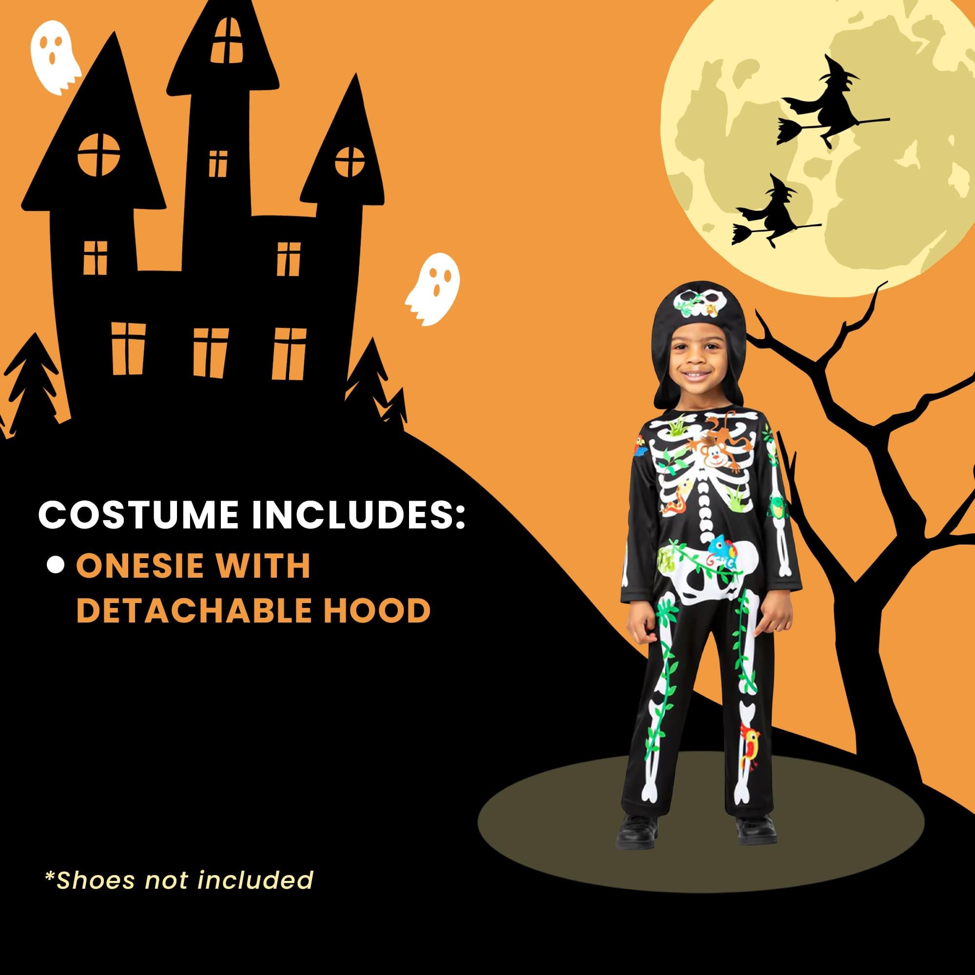 Jungle Skeleton Child Costume