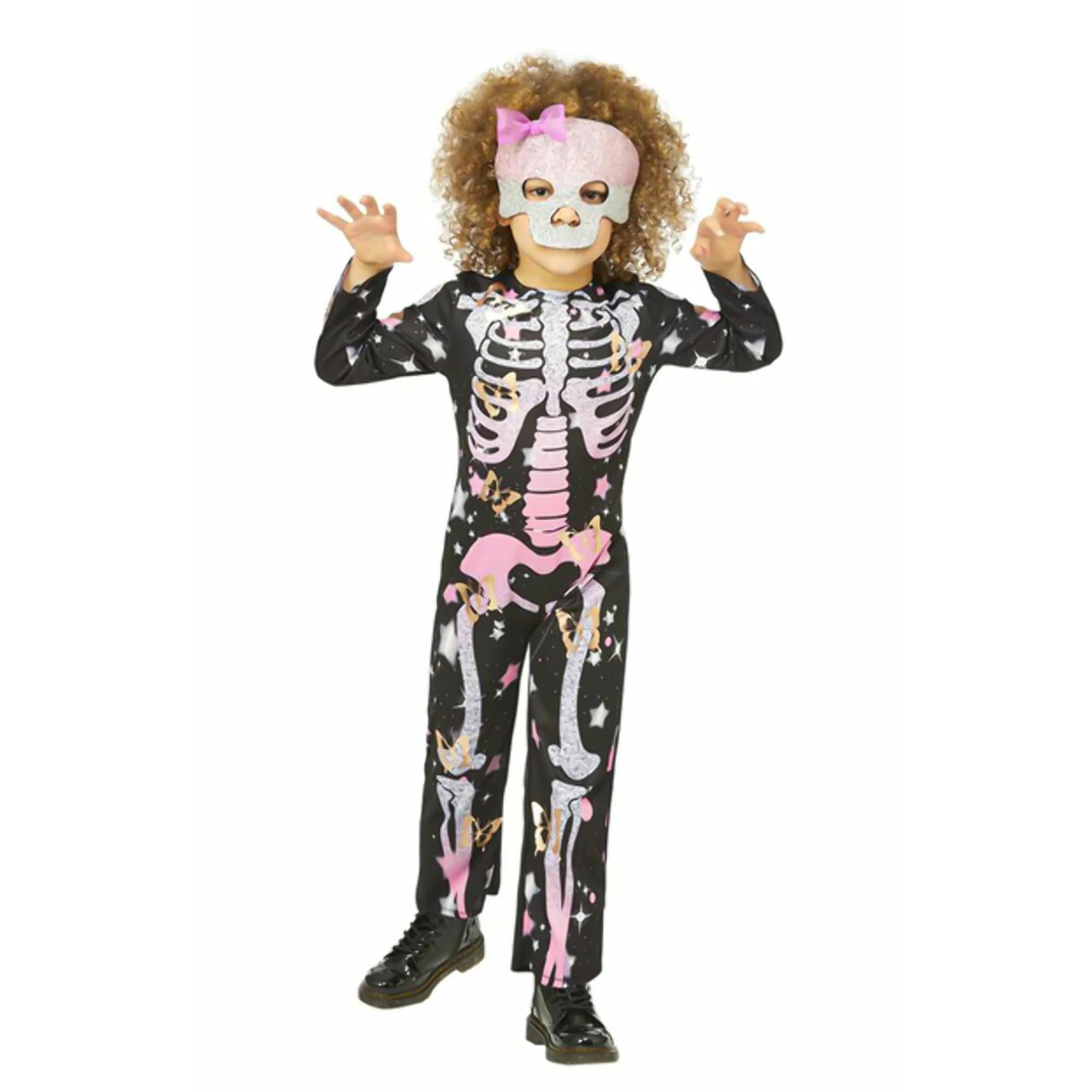 Skeleton Rose Gold Sparkle Child Costume