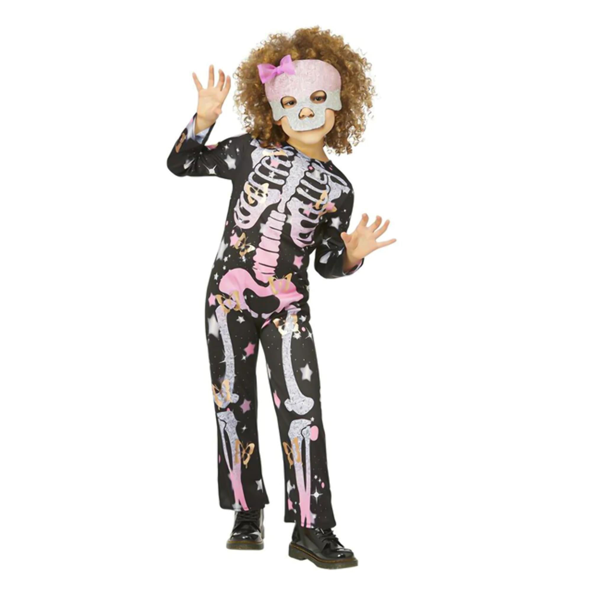 Skeleton Rose Gold Sparkle Child Costume