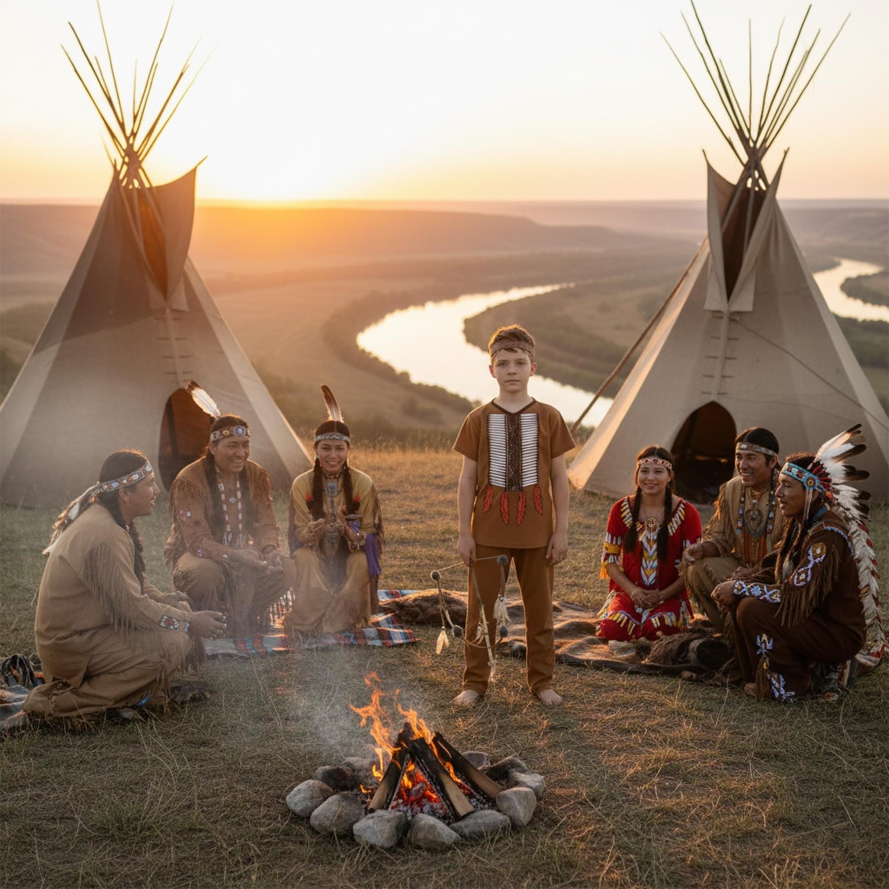 Native Indian Warrior Child Costume