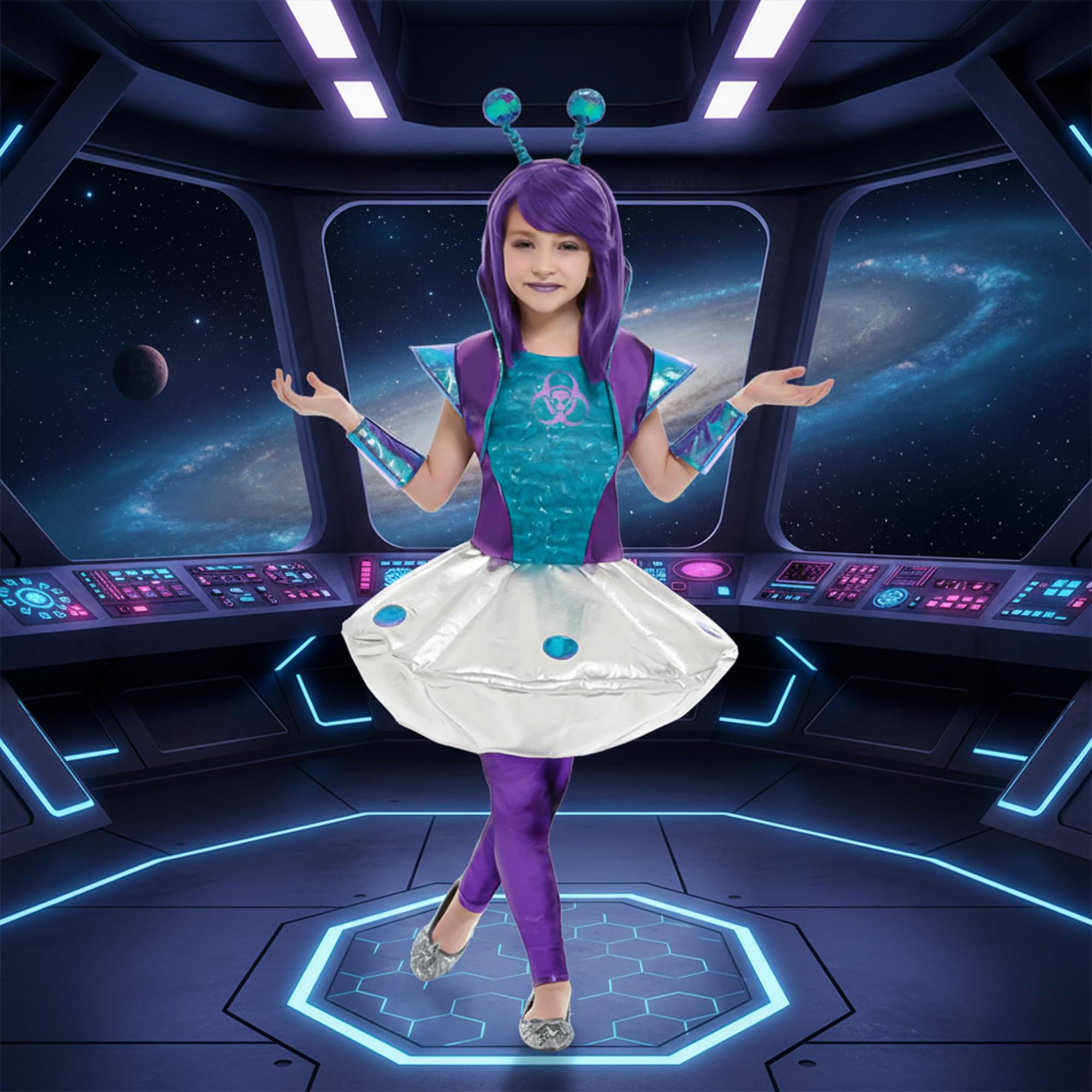 Kids Alien Girl Child Costume