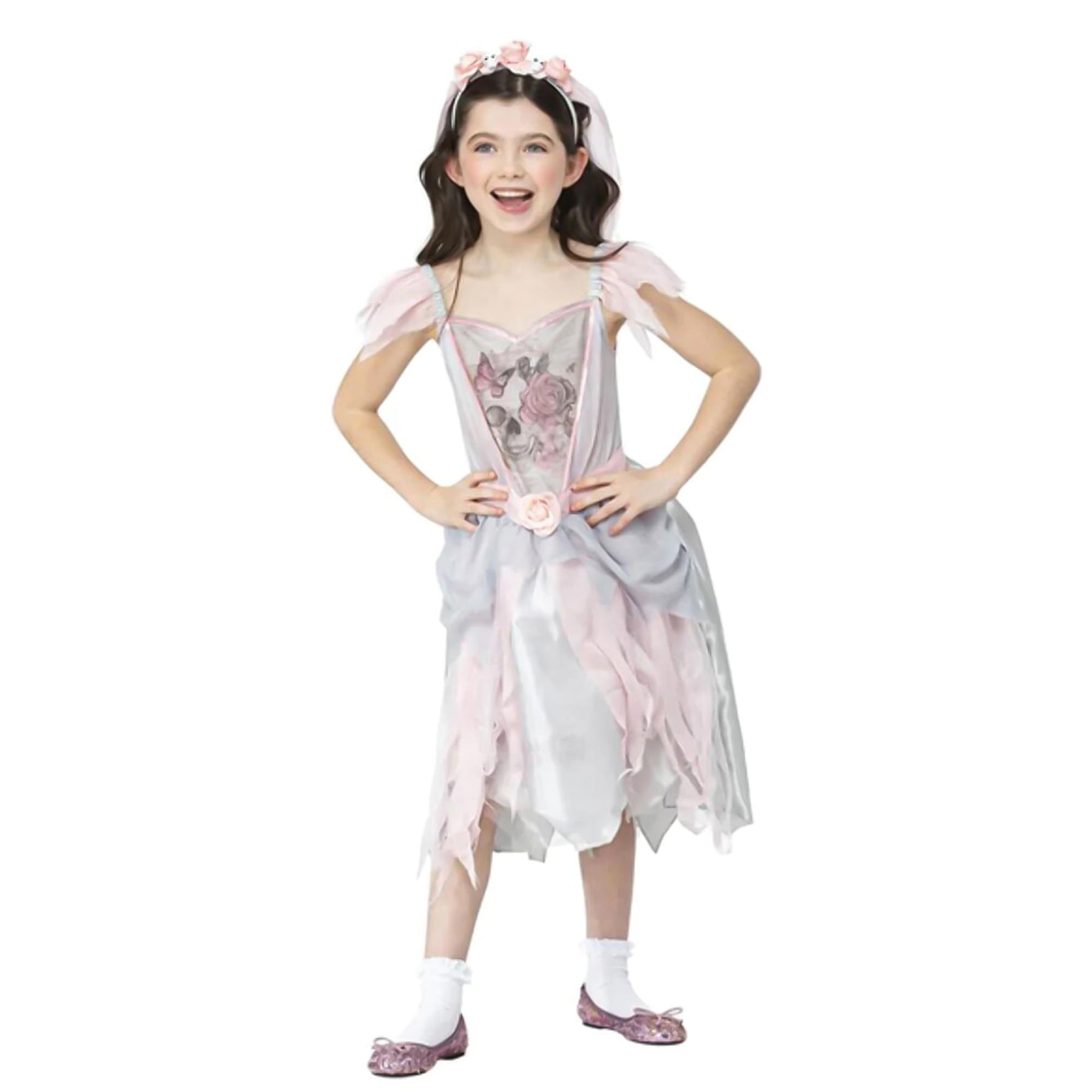 Vintage Ghost Bride Child Costume
