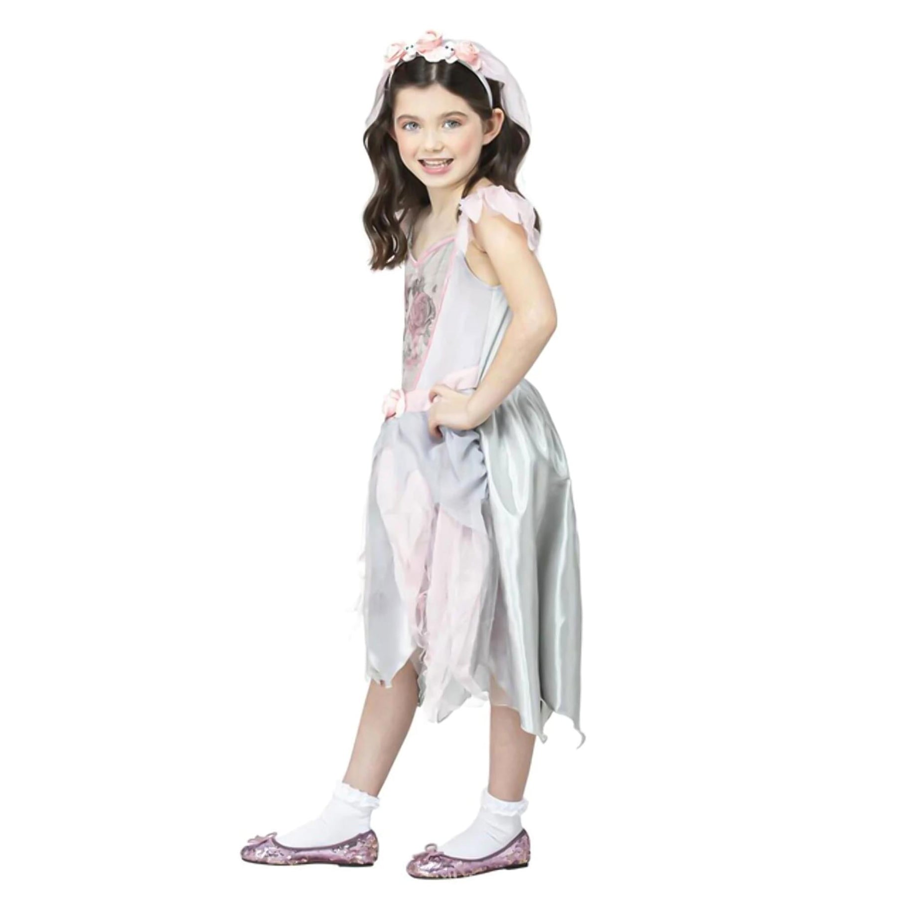 Vintage Ghost Bride Child Costume